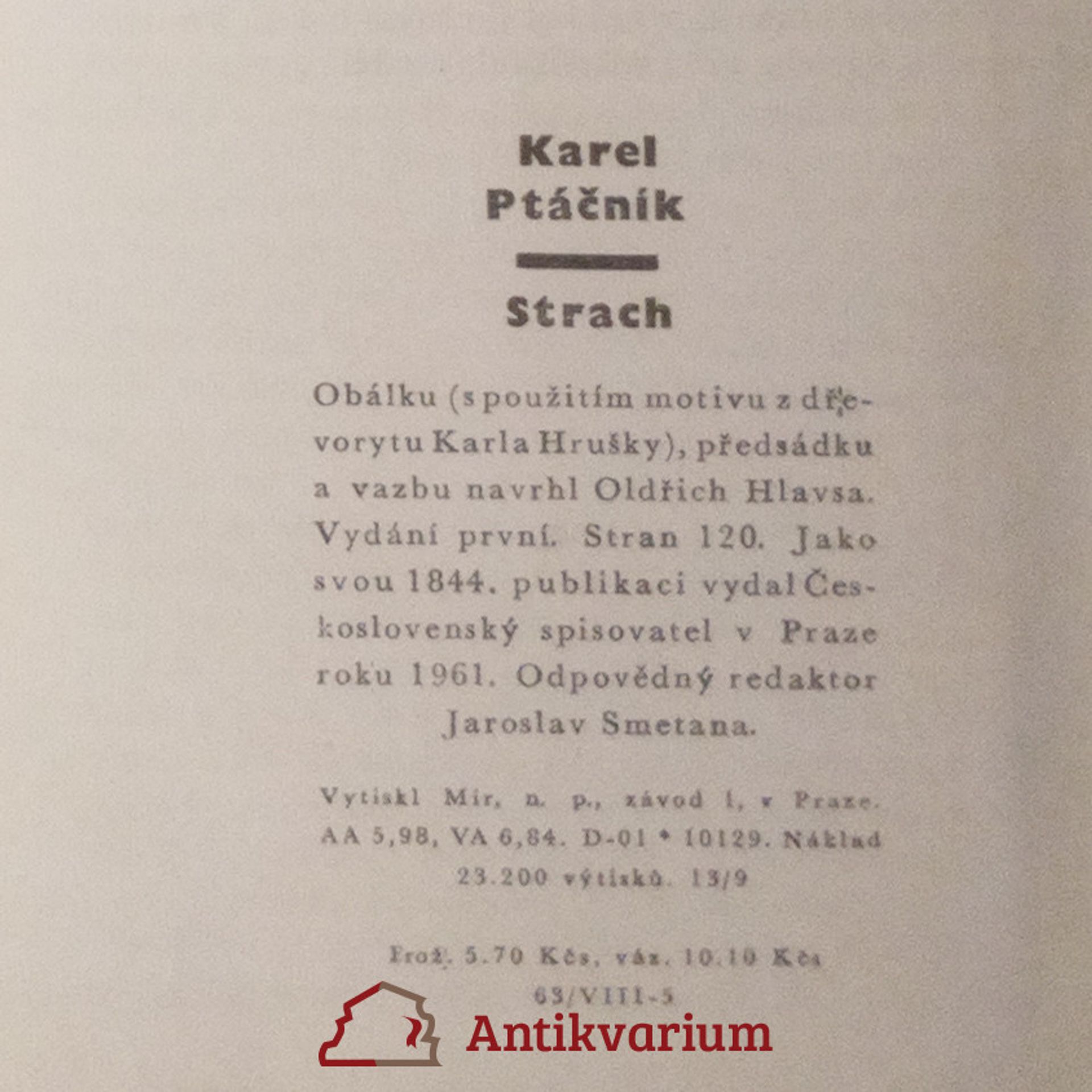 Karel Ptáčník Strach