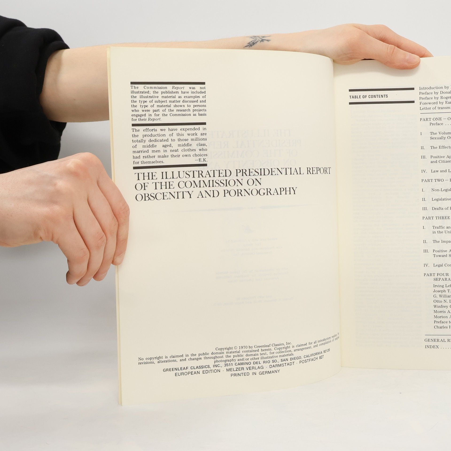 AA.VV. The Illustrated Presidential Report of the Commission on Obscenity and Pornography
