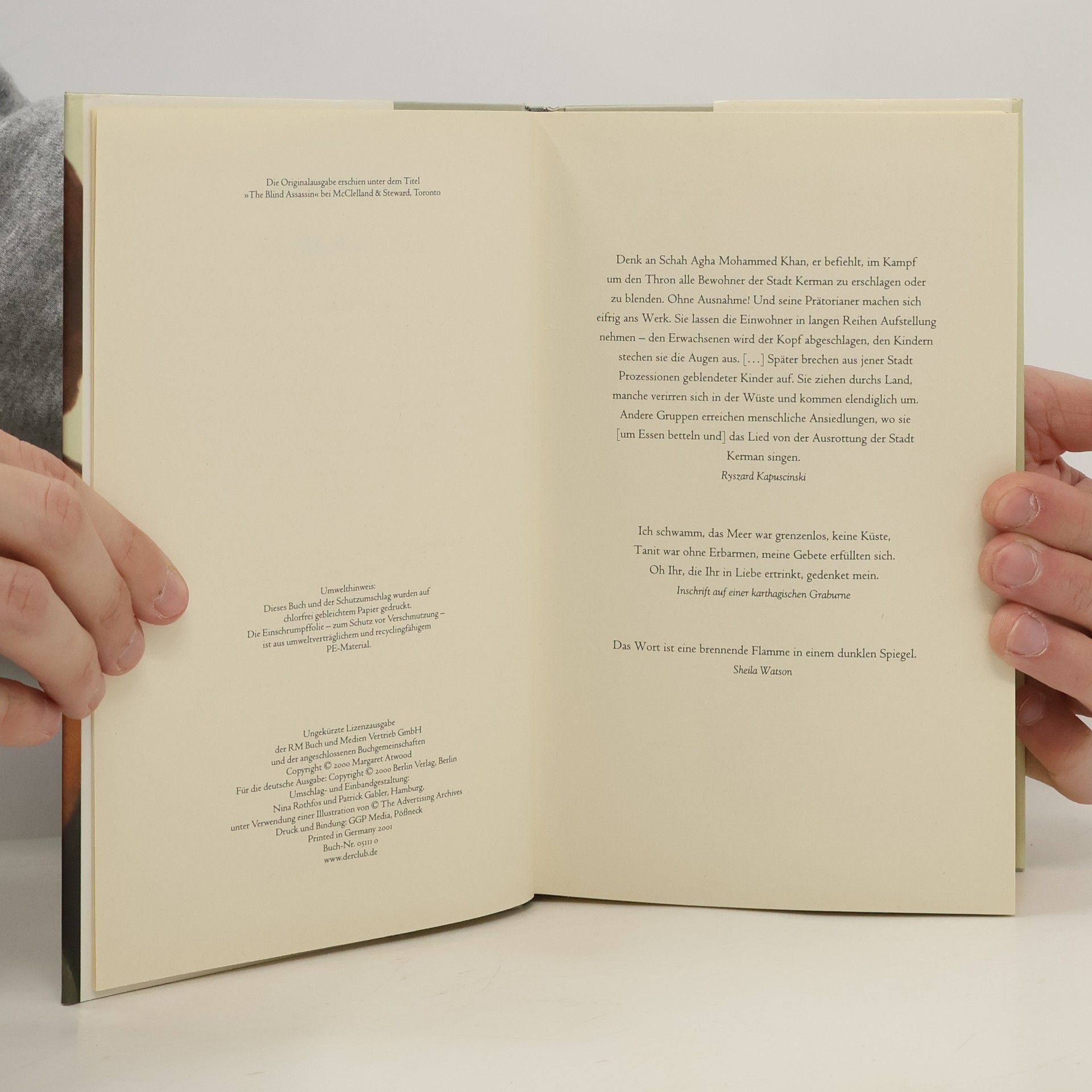 Margaret Atwood Der blinde Mörder