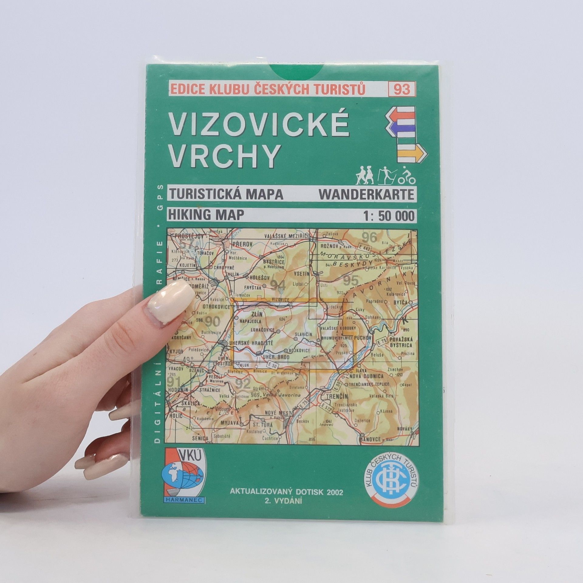 Collectif d'auteurs Vizovické vrchy. Turistická mapa. 1 : 50 000