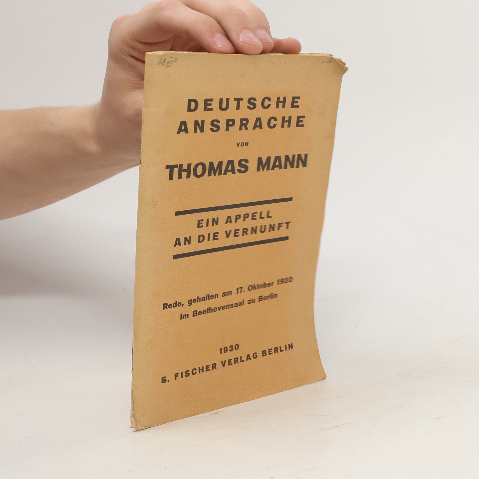 Thomas Mann Deutsche Ansprache