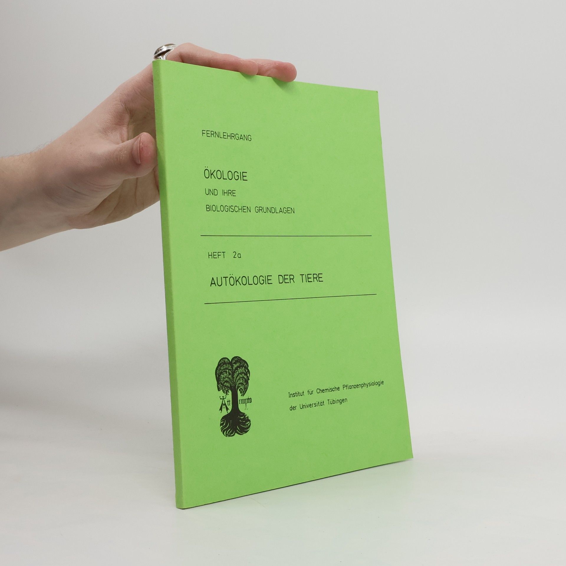 Collectif d'auteurs Ökologie und ihre biologischen Folgen Heft 2a. Autökologie der Tiere