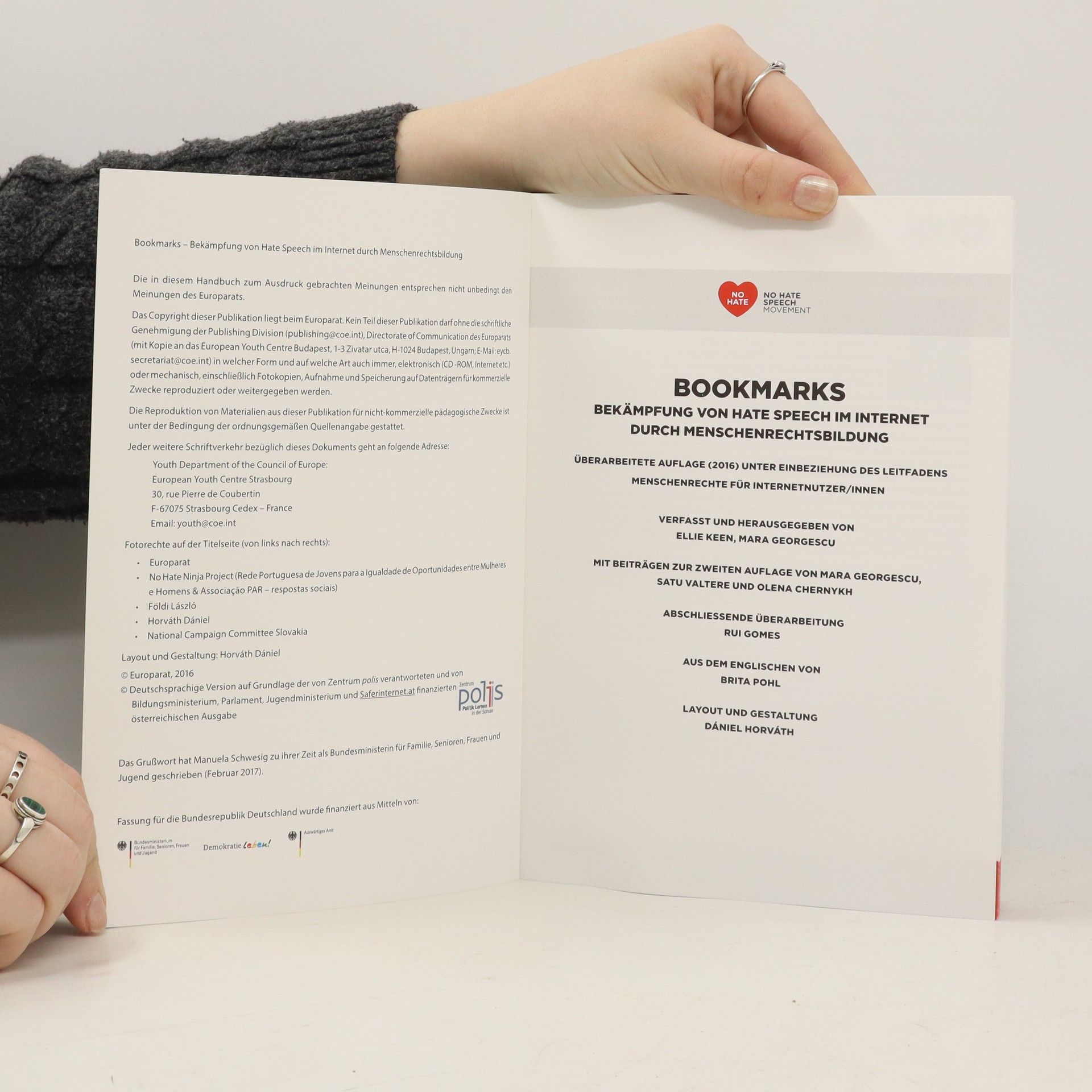 kolektiv Bookmarks. Bekämpfung von Hate Speech im Internet durch Menschenrechtsbildung