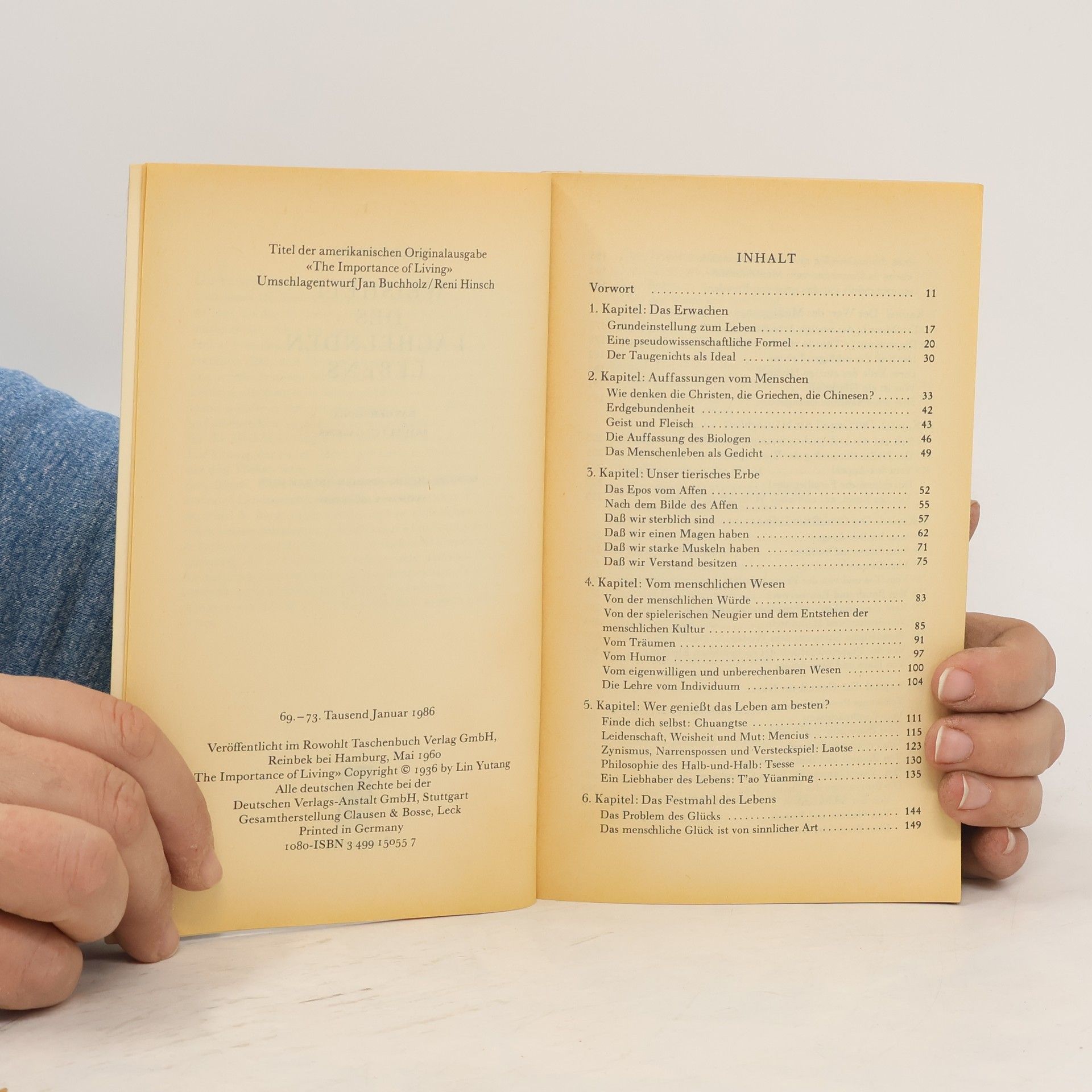 Lin Yutang Weisheit des lächelnden Lebens