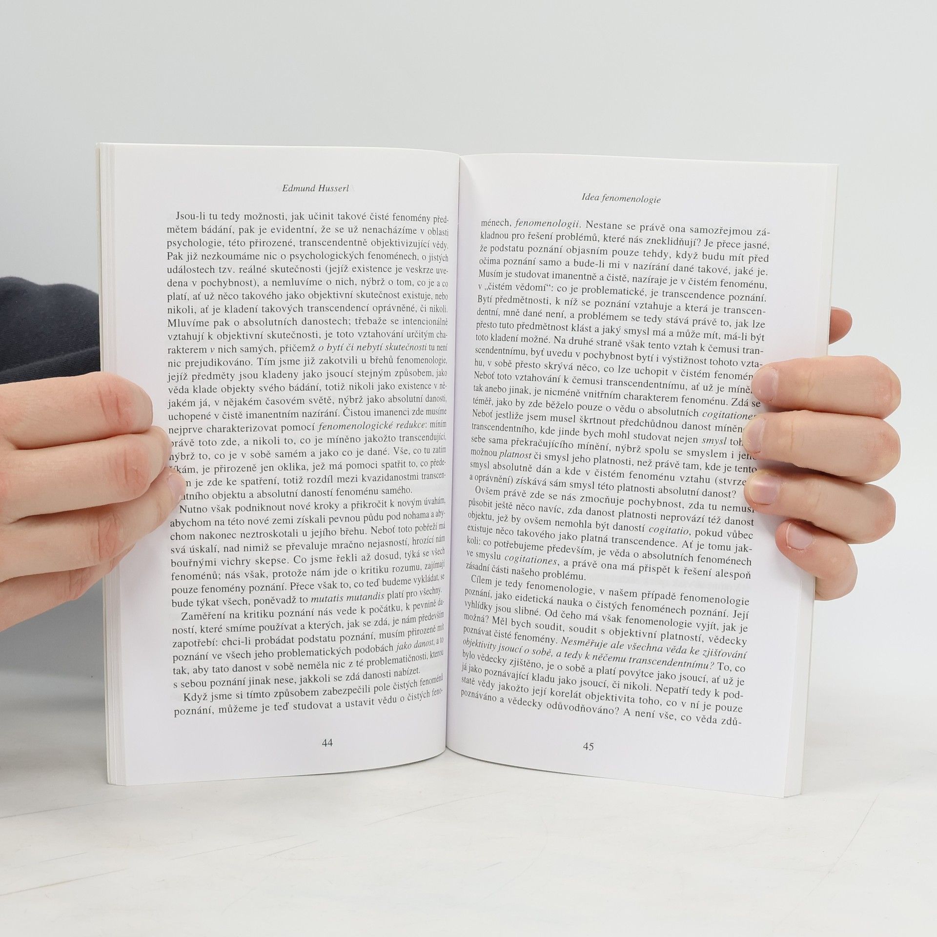 Edmund Husserl Idea fenomenologie