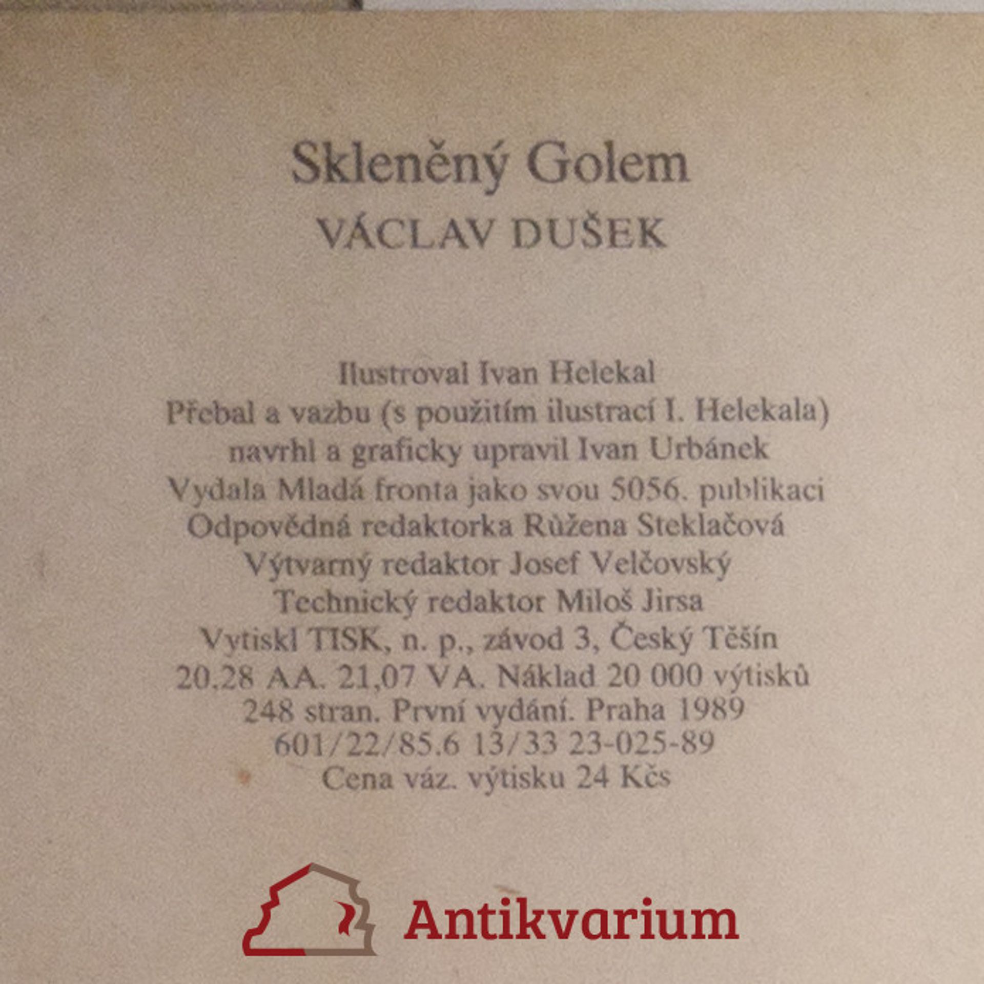 Václav Dušek Skleněný Golem