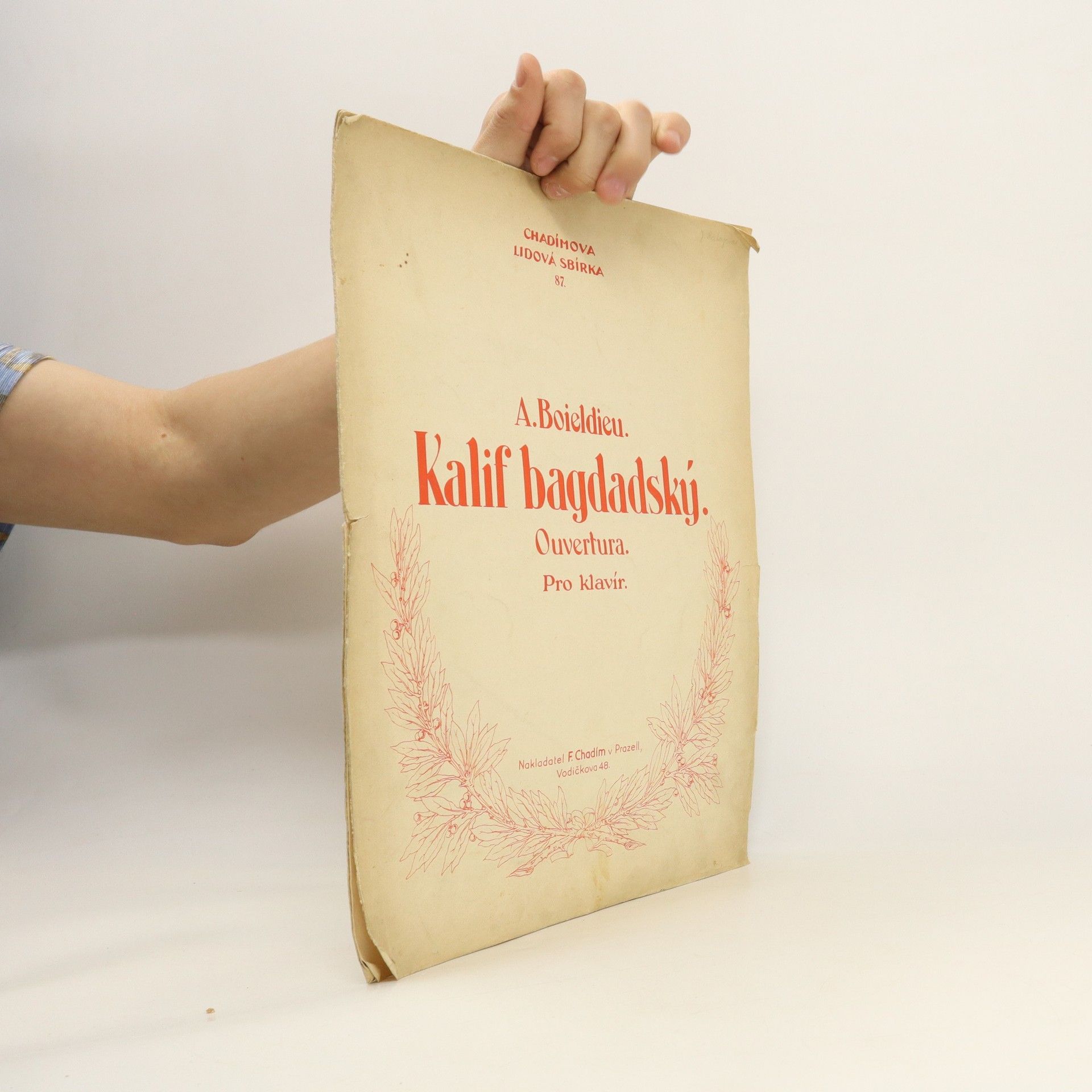Francois-Adrien Boieldieu Kalif bagdadský. Ouvertura pro klavír