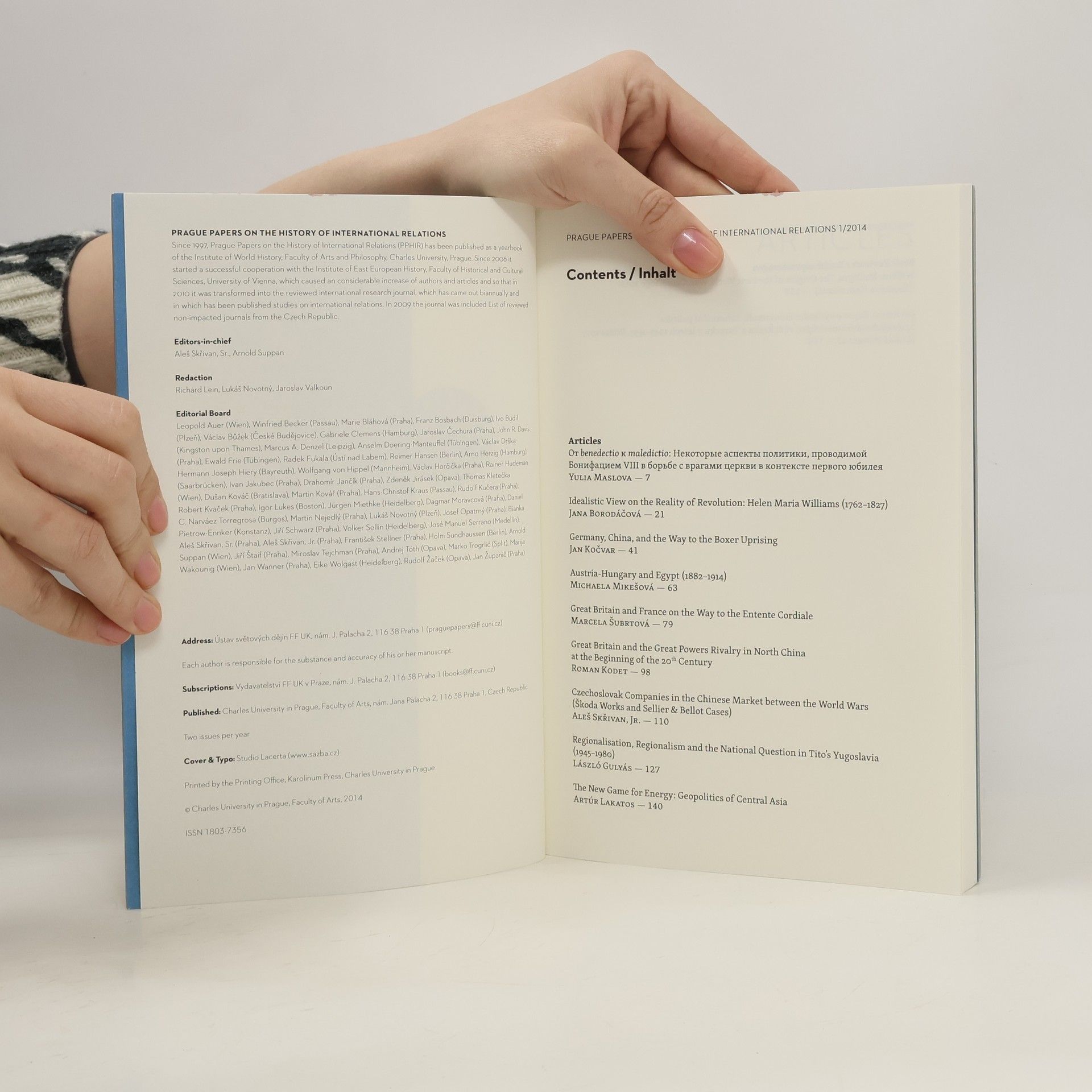 Autorenkollektiv Prague Papers on the History of International Relations 1/2014