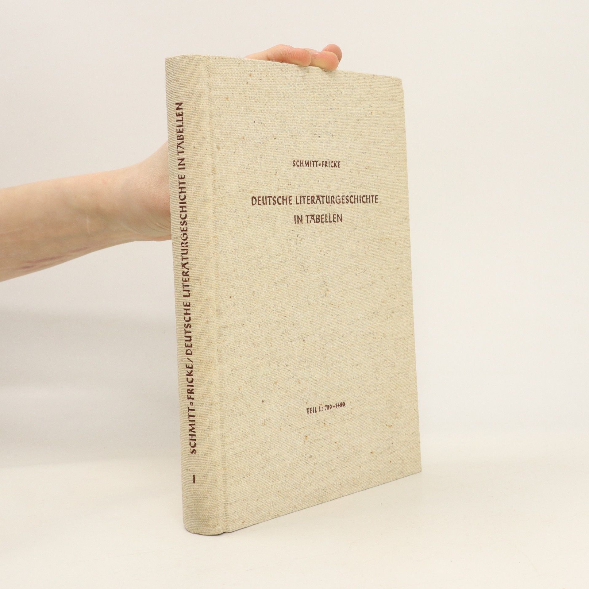 Fritz Schmidt Deutsche literaturgeschichte in Tabellen I