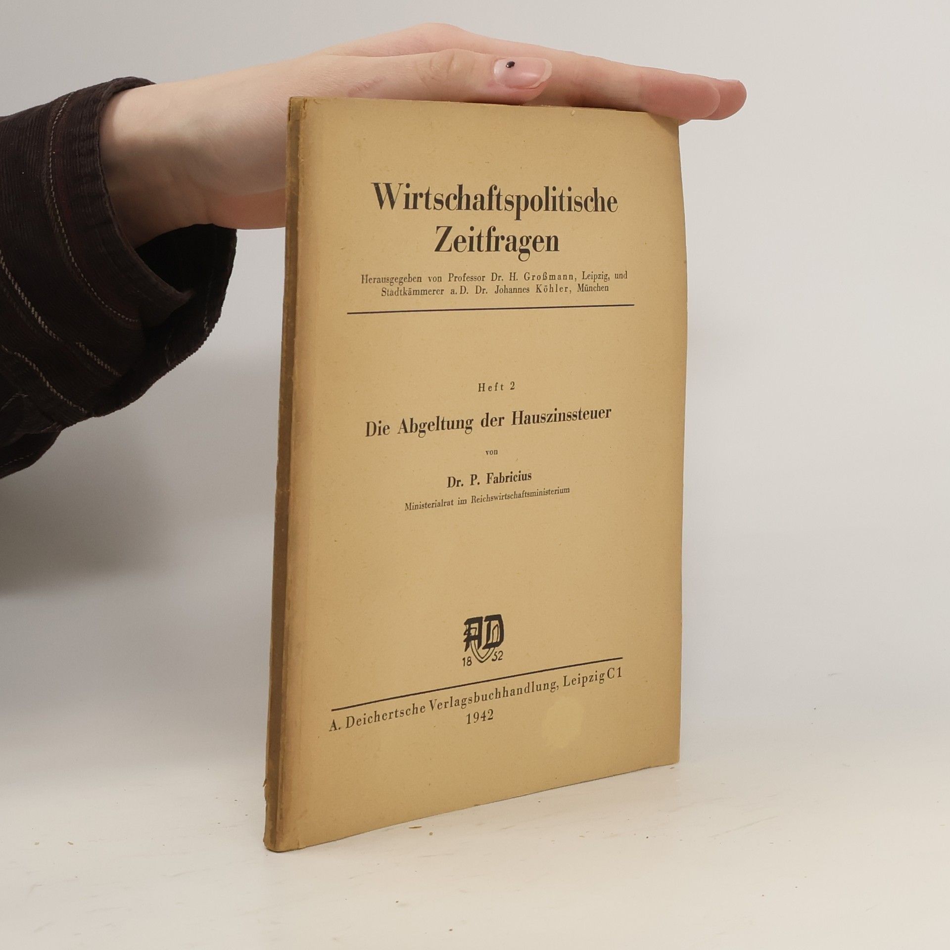 P. Fabricius Wirtschaftspolitische Zeitfragen