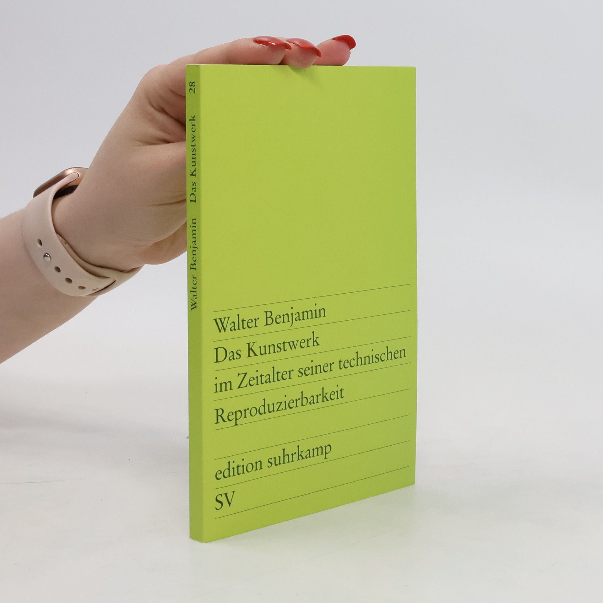 Walter Benjamin Das Kunstwerk im Zeitalter seiner technischen Reproduzierbarkeit