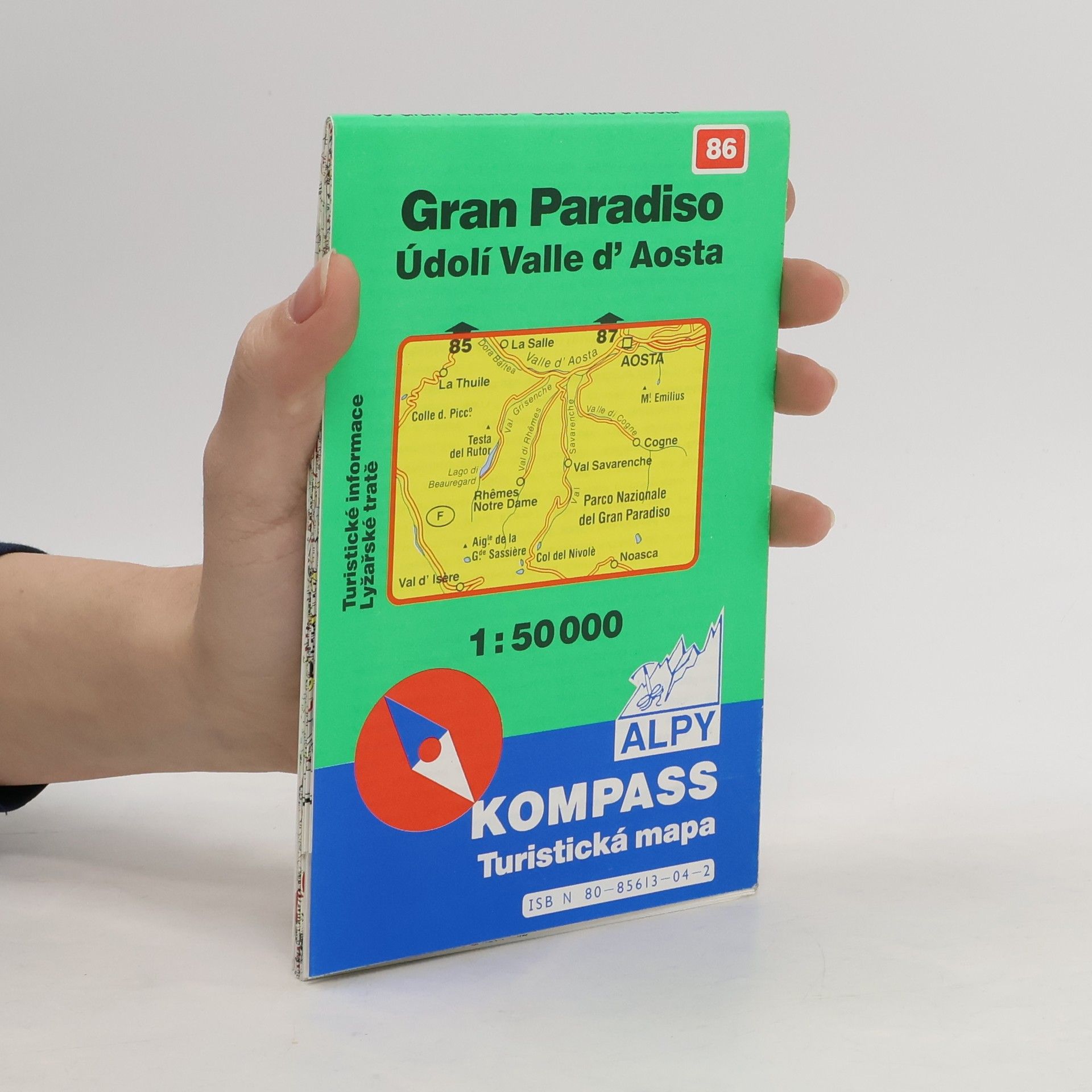 AA.VV. Gran Paradiso - Údolí Valle d'Aosta : turistická mapa  1:50 000