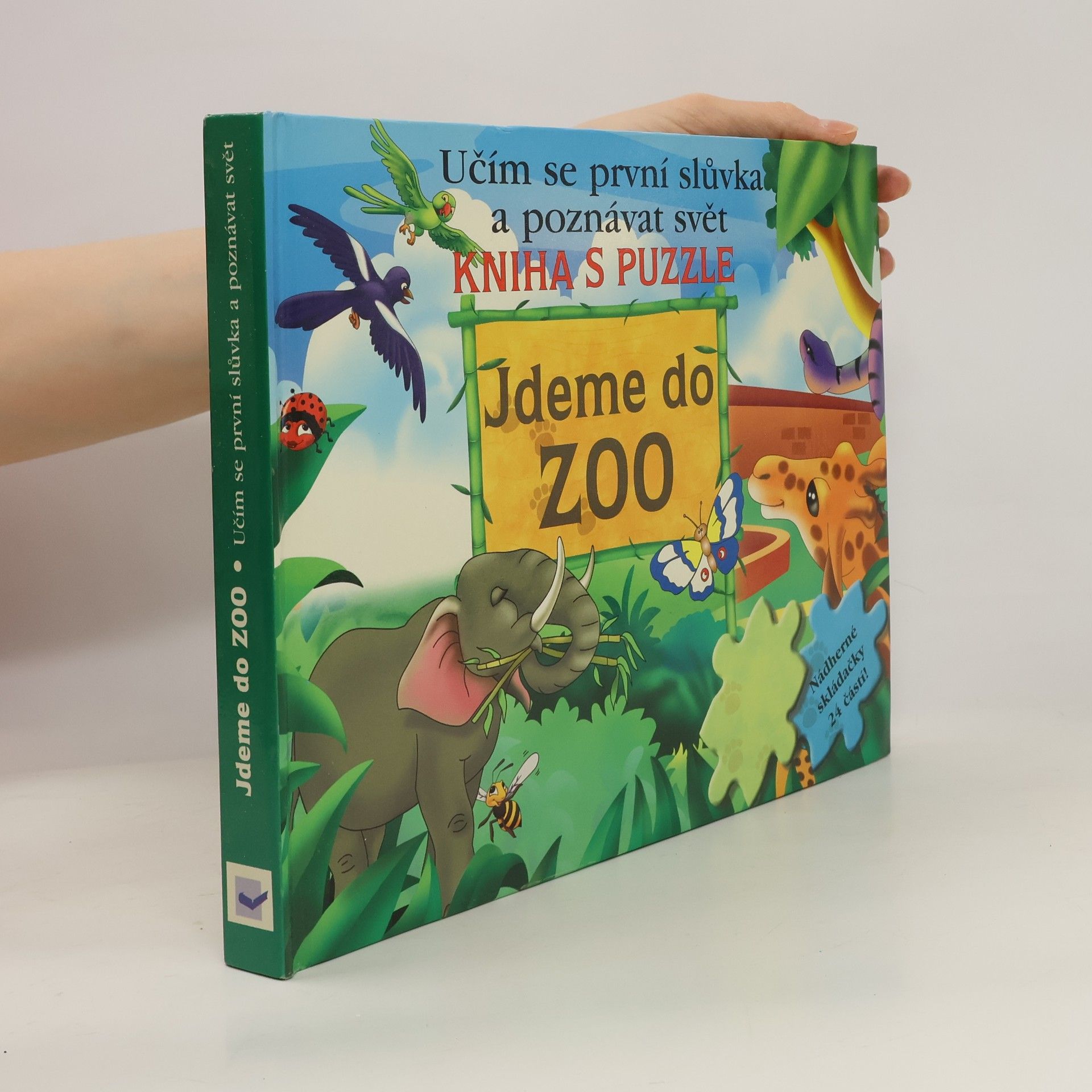 kolektiv Jdeme do ZOO - Učím se první slůvka a poznávat svět, kniha s puzzle
