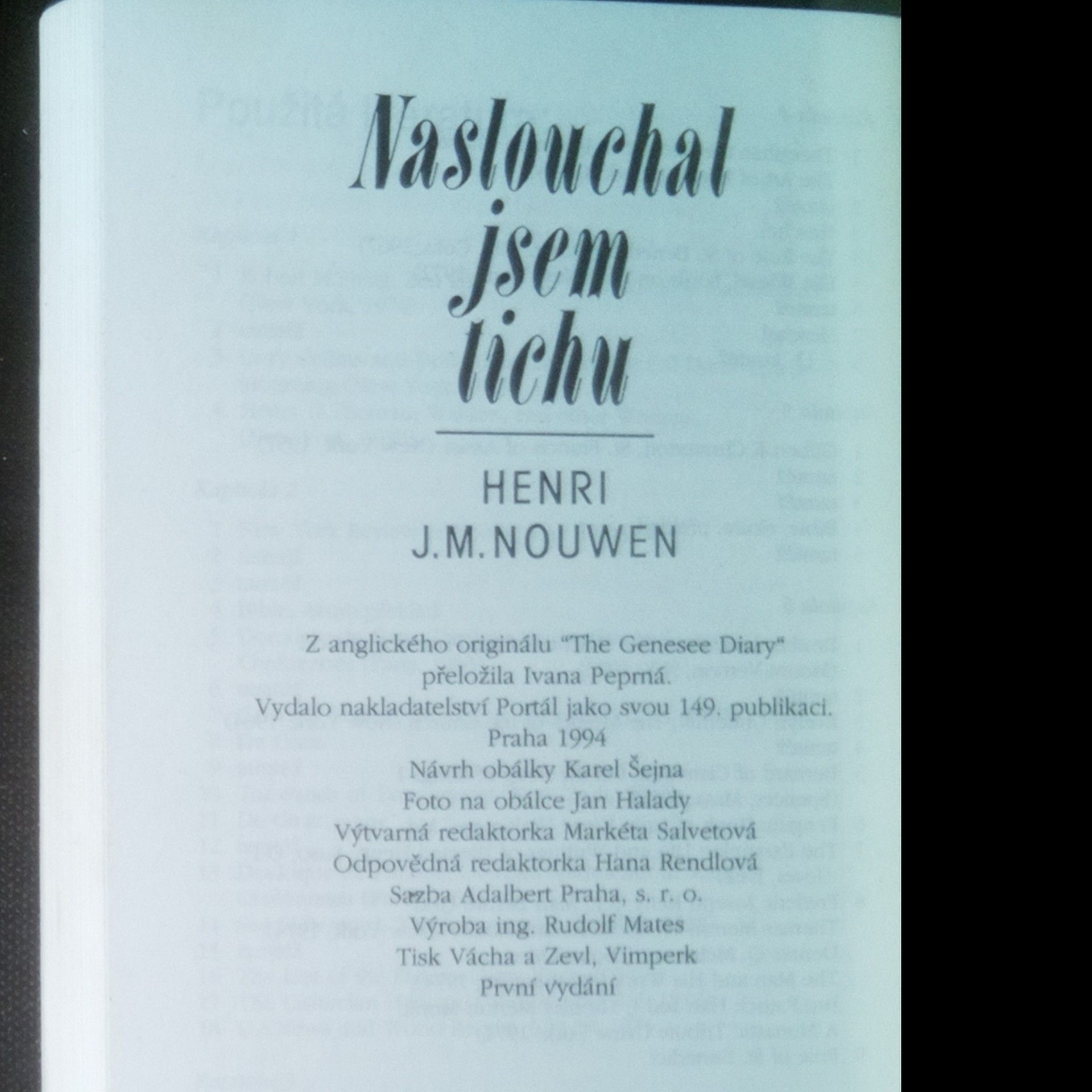Henri Jozef Machiel Nouwen Naslouchal jsem tichu
