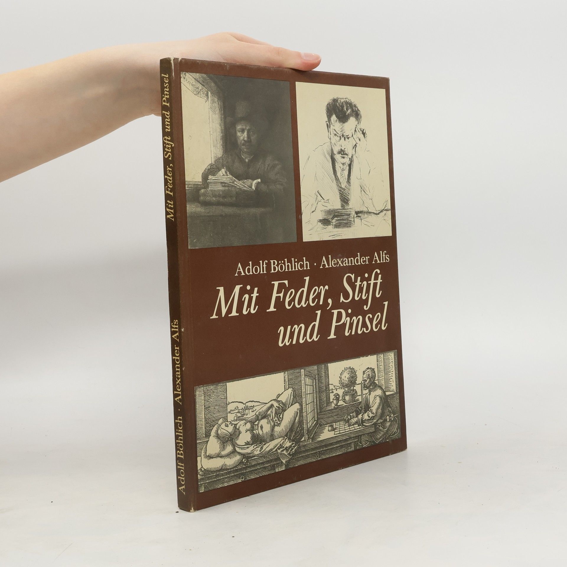 Adolf Böhlich Mit Feder, Stift und Pinsel auf Papier