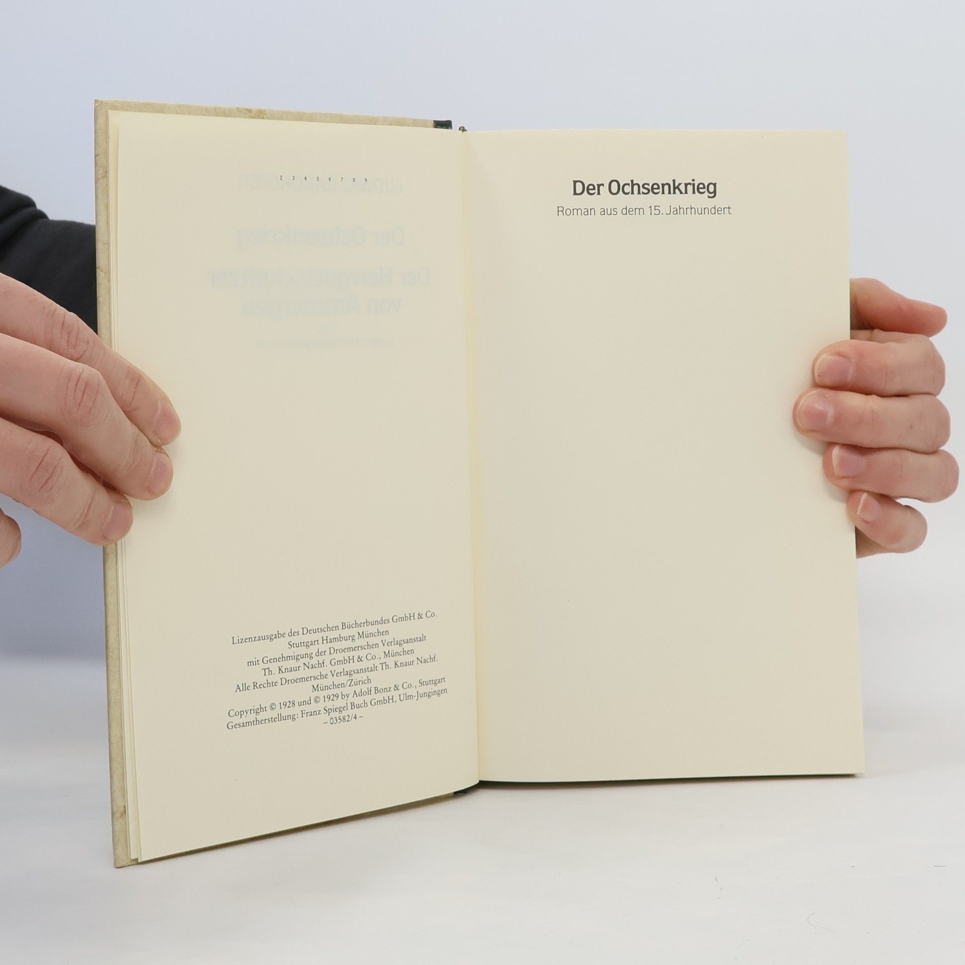 Ludwig Ganghofer Der Ochsenkrieg. Der Hergottschnitzer von Ammergau