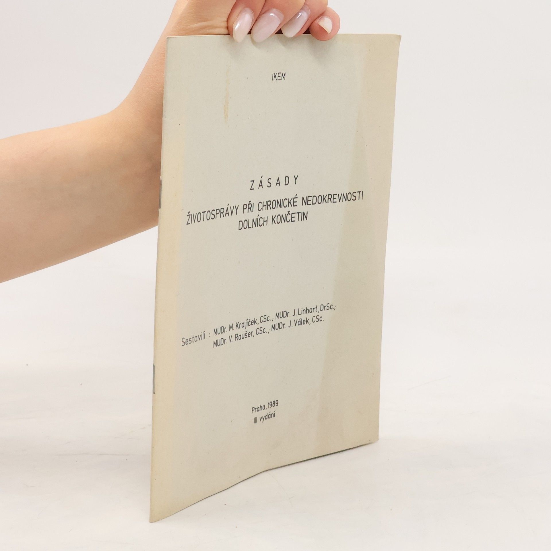 Various authors Zásady životosprávy při chronické nedokrevnosti dolních končetin