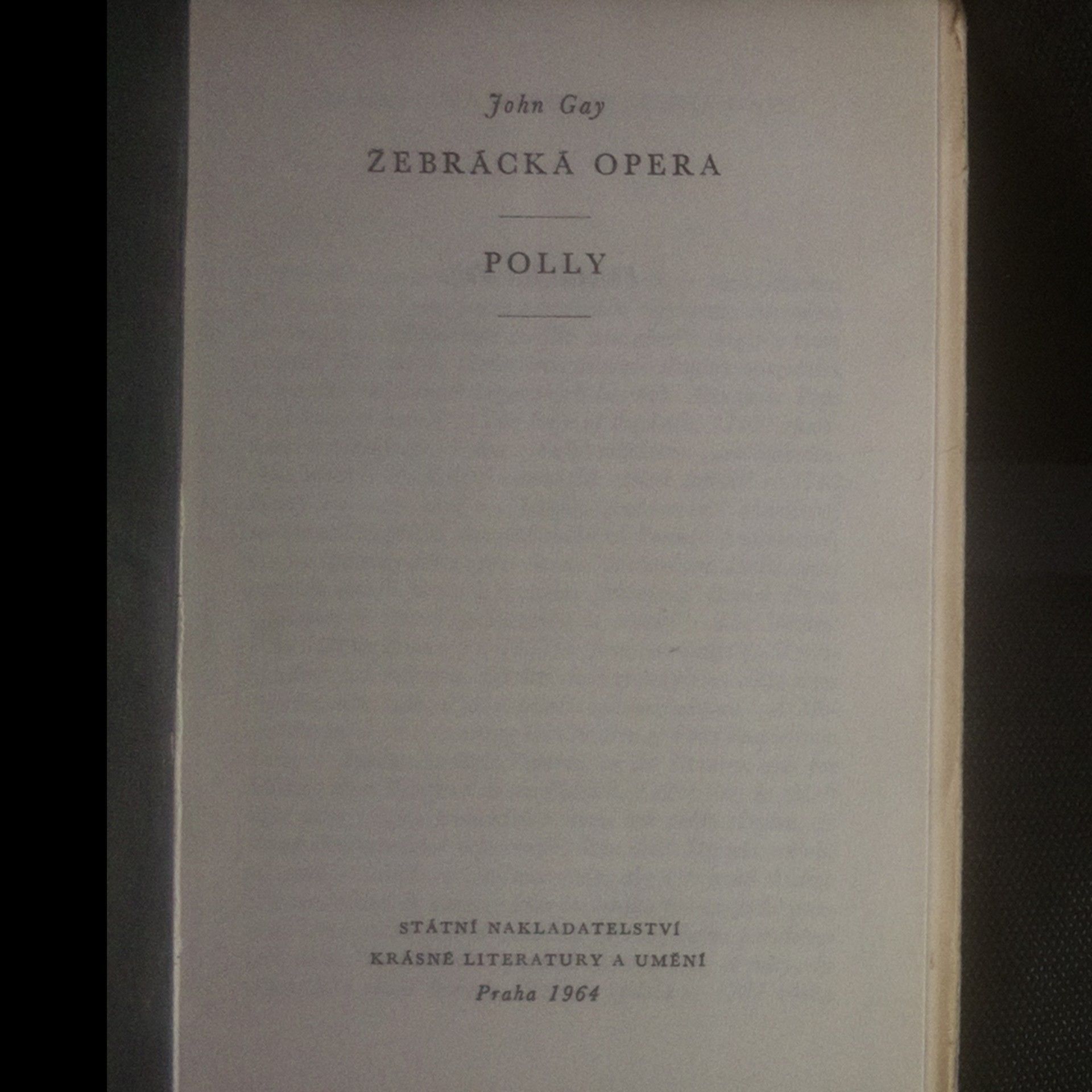 Gay John Žebrácká opera. Polly