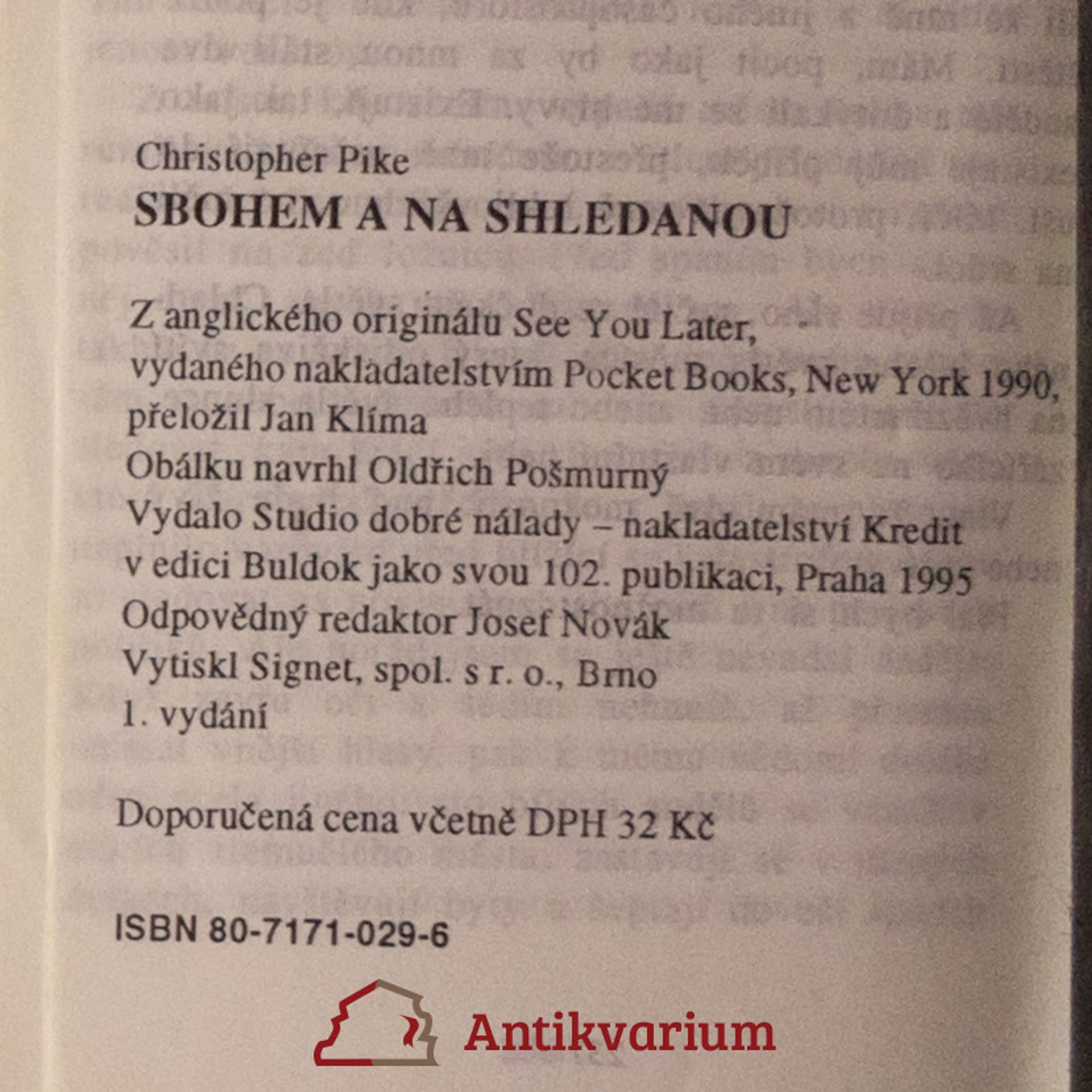 Christopher Pike Sbohem a na shledanou. Stopy hrůzy 42