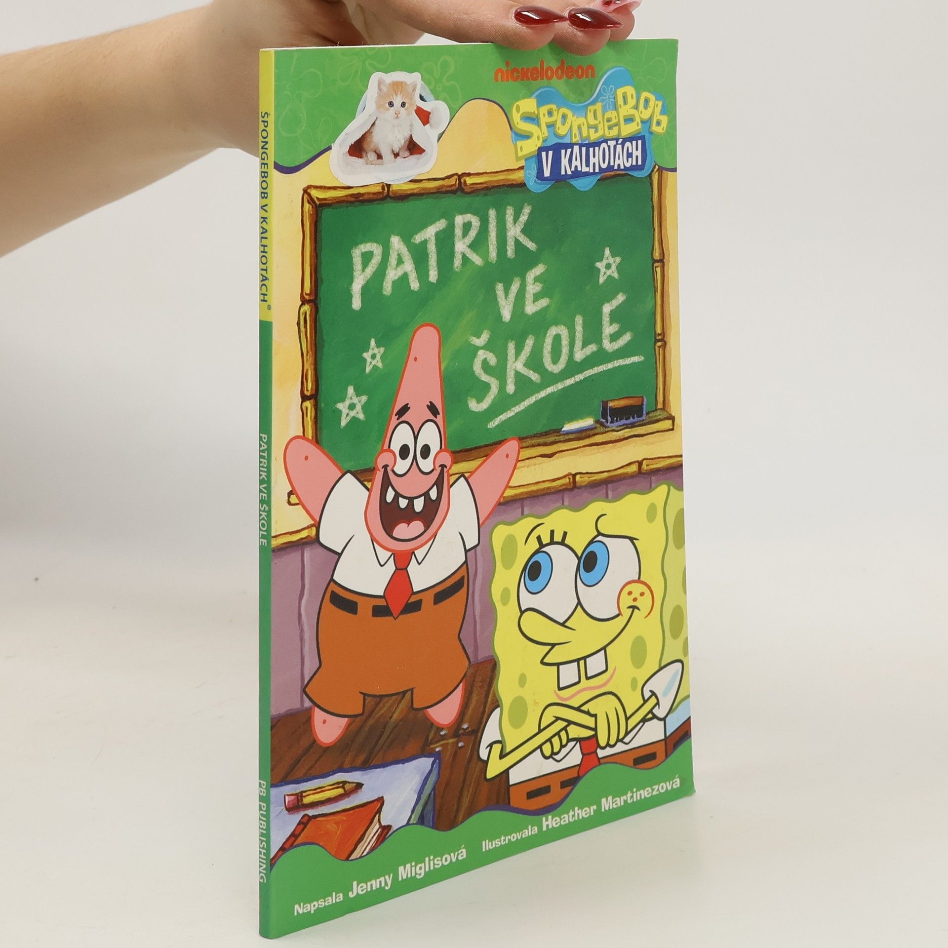 Jenny Miglis SpongeBob v kalhotách. Patrik ve škole
