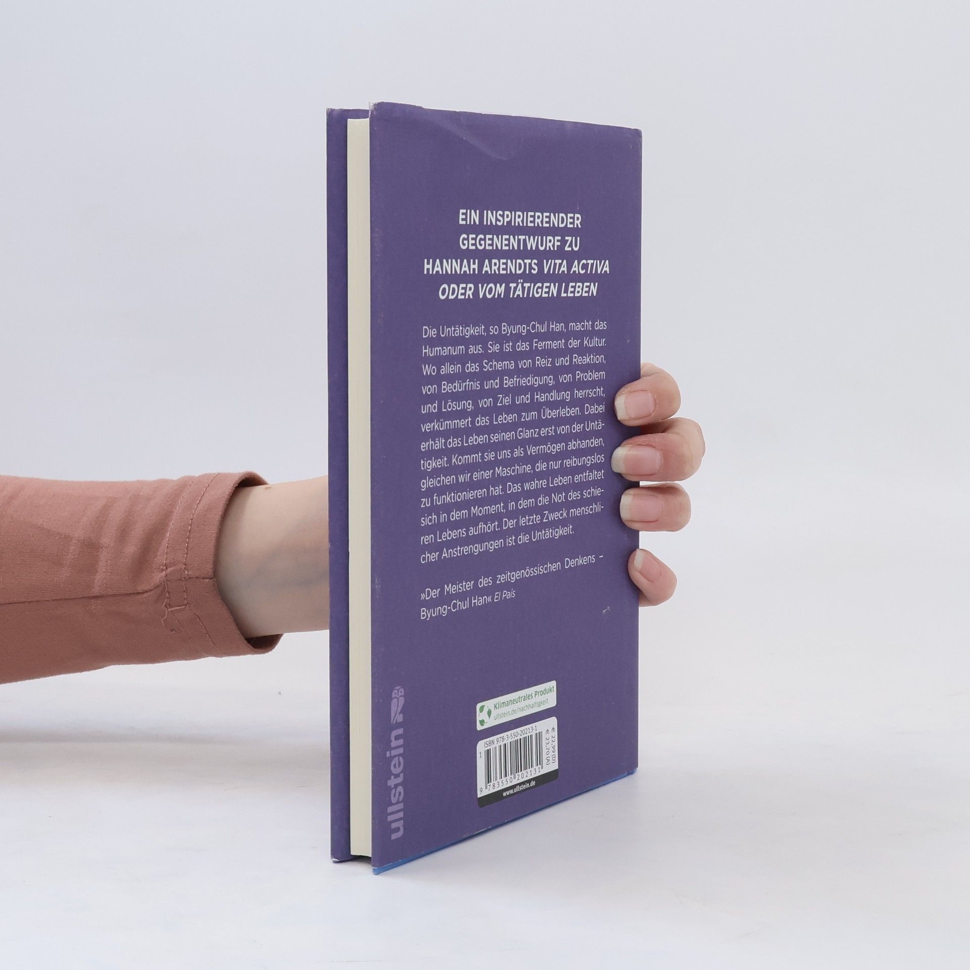 Byung-Chul Han Vita contemplativa oder Von der Untätigkeit