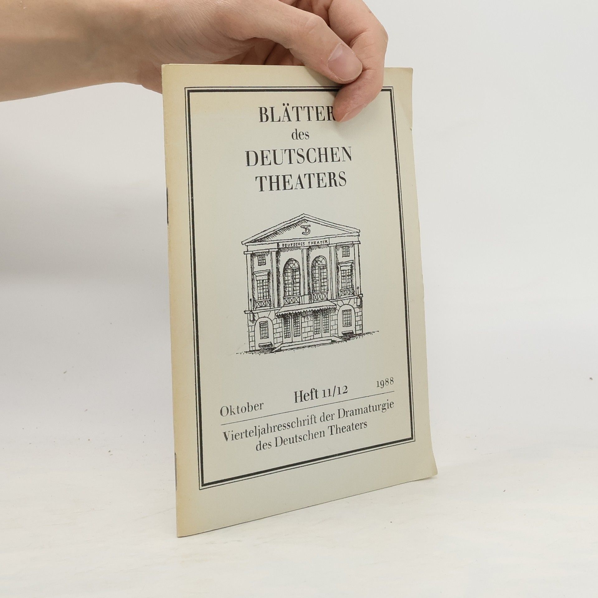 Kolektiv autorů Blätter des Deutschen Theaters, Heft 11/12