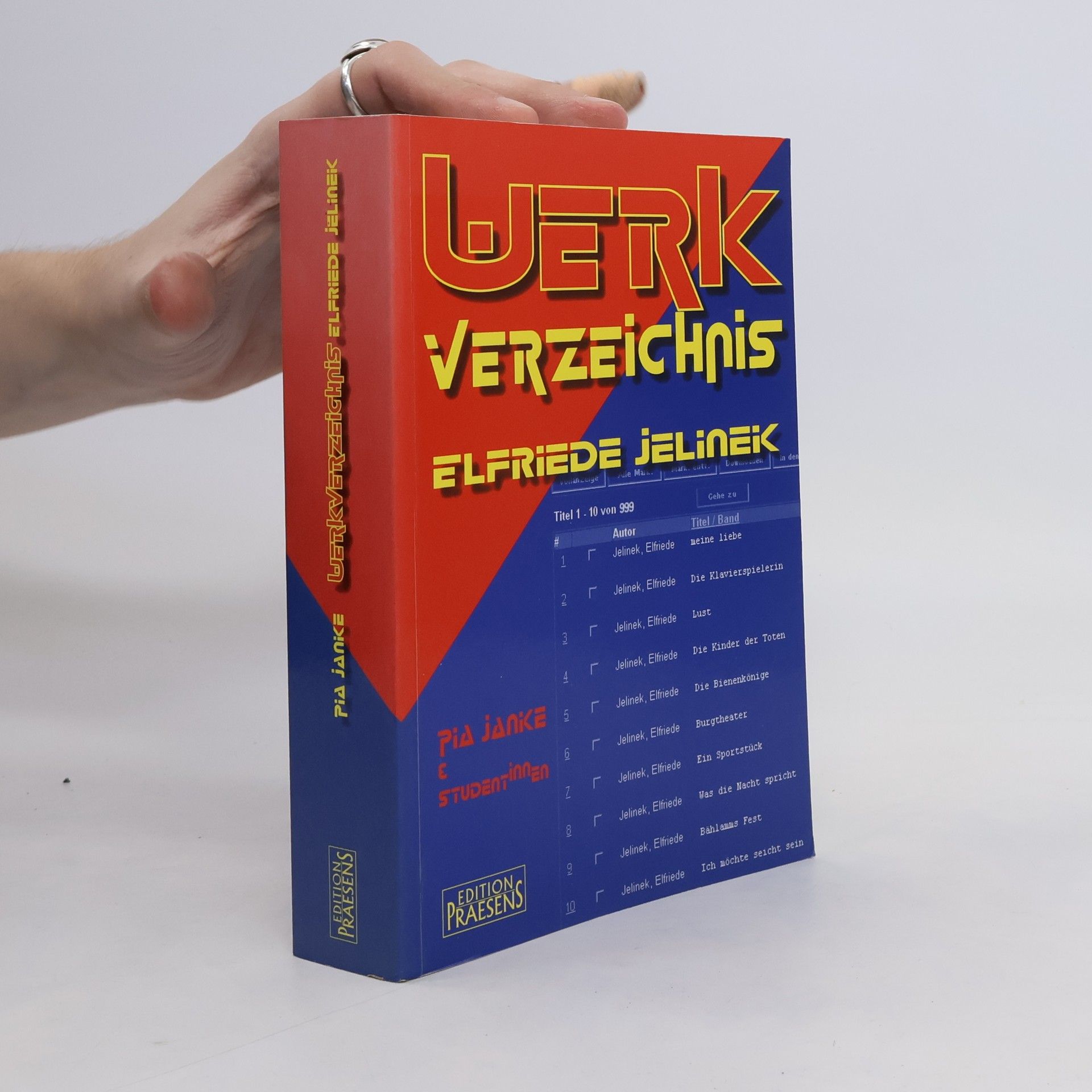 Pia Janke Werk-Verzeichnis Elfriede Jelinek
