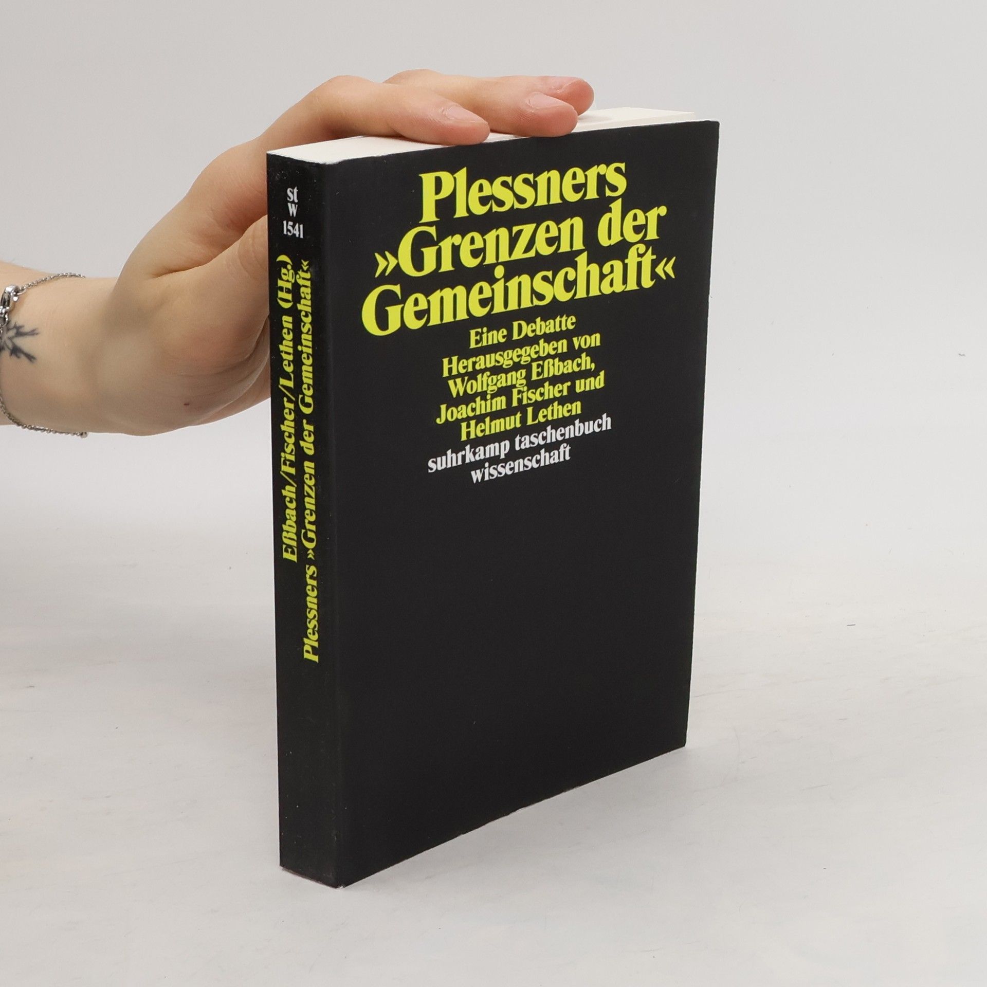 Wolfgang Eßbach Plessners "Grenzen der Gemeinschaft"