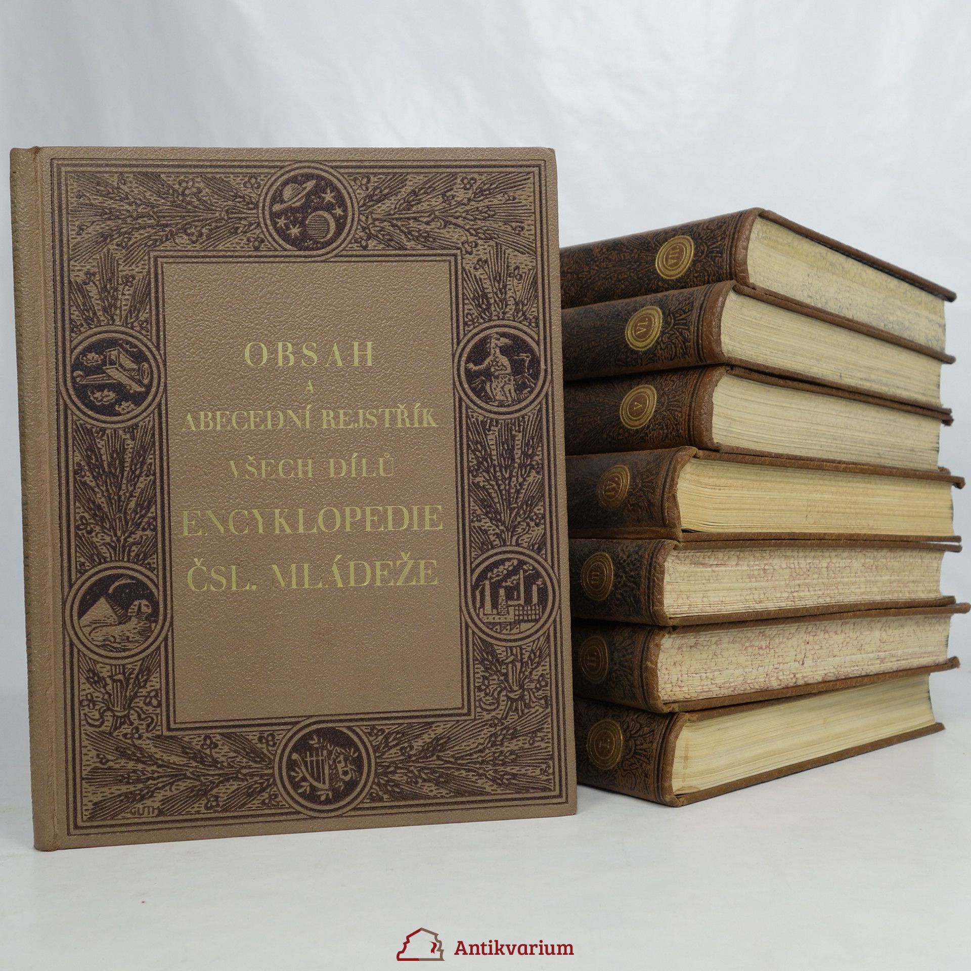Josef Keprta Encyklopedie československé mládeže pro školu a dům 1.-7. díl plus Obsah a abecední rejstřík všech dílů