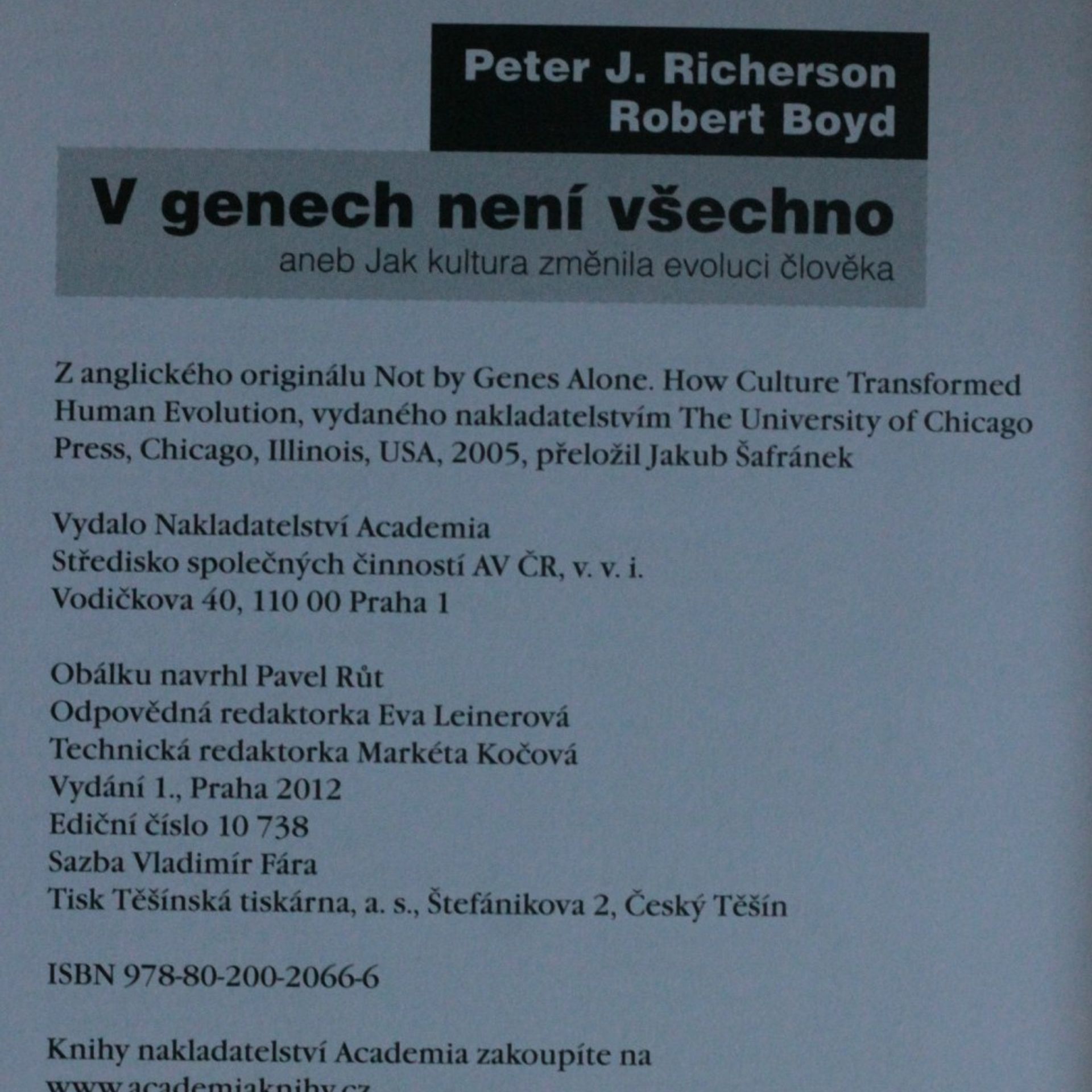 Peter J. Richerson V genech není všechno
