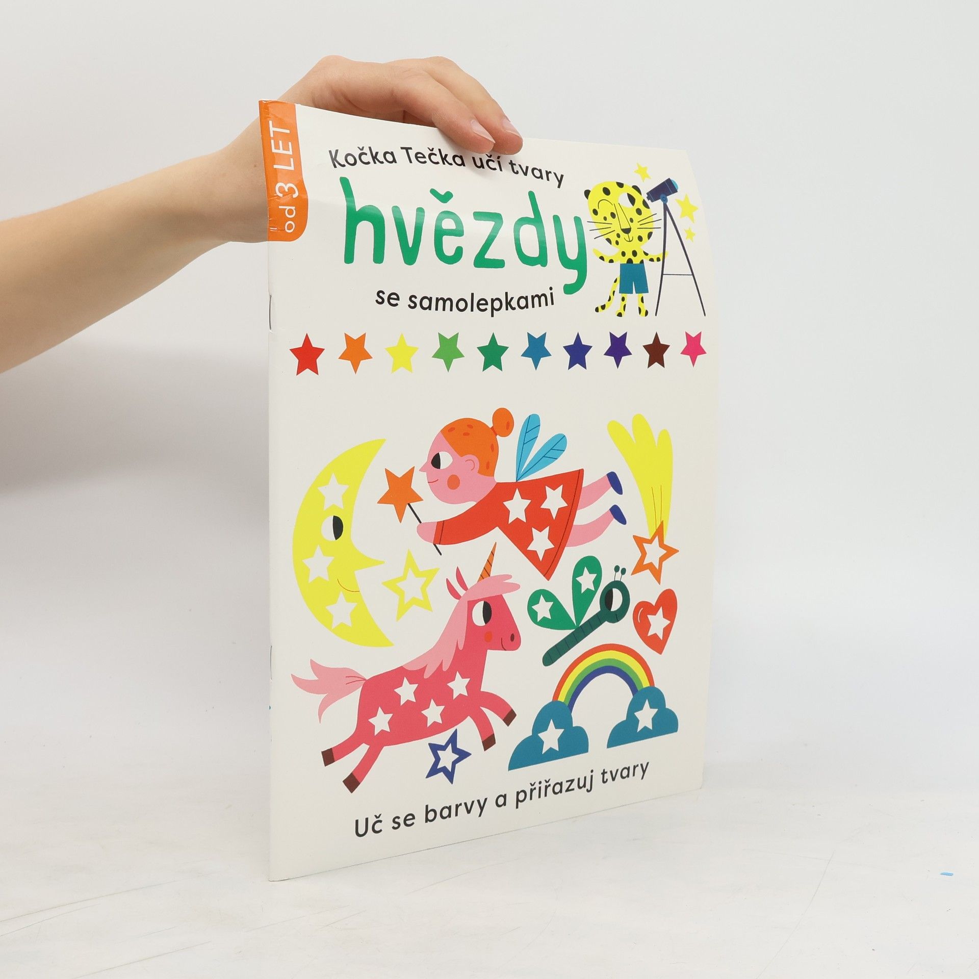 Auteurscollectief Kočka Tečka učí tvary Hvězdy se samolepkami