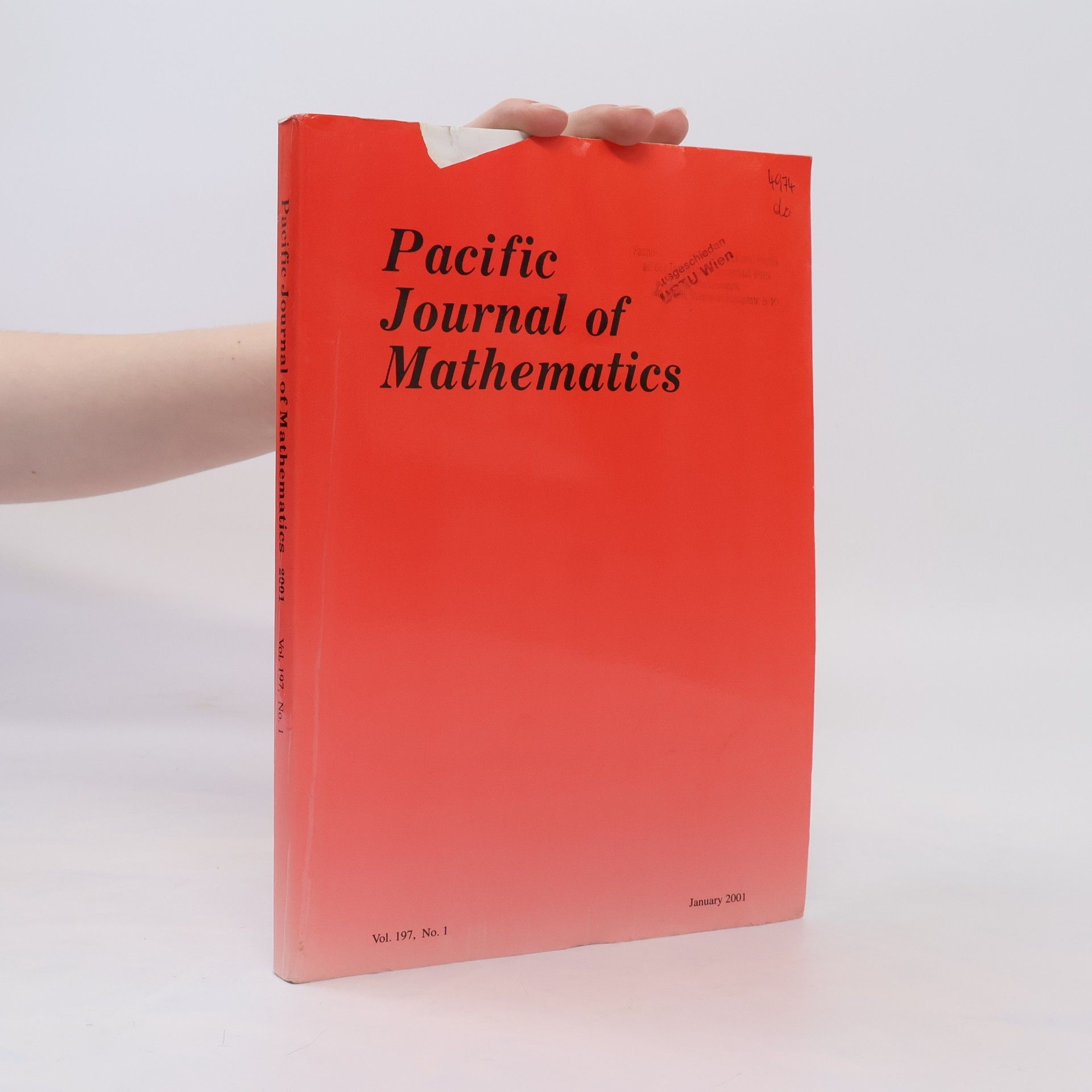 AA.VV.  Pacific Journal of Mathematics Vol.197, No. 1