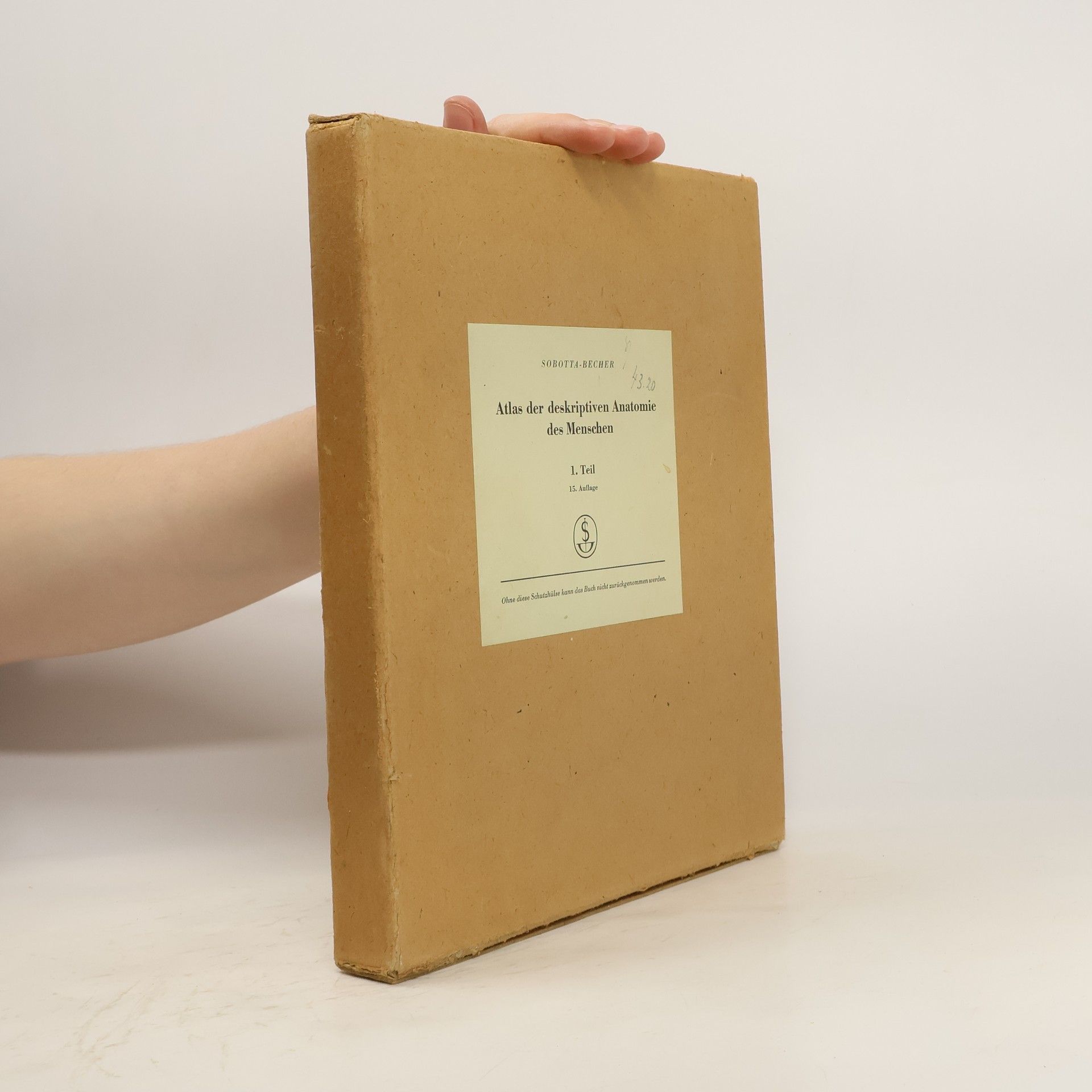 Johannes Sobotta Atlas der deskriptiven Anatomie des Menschen 1. Teil