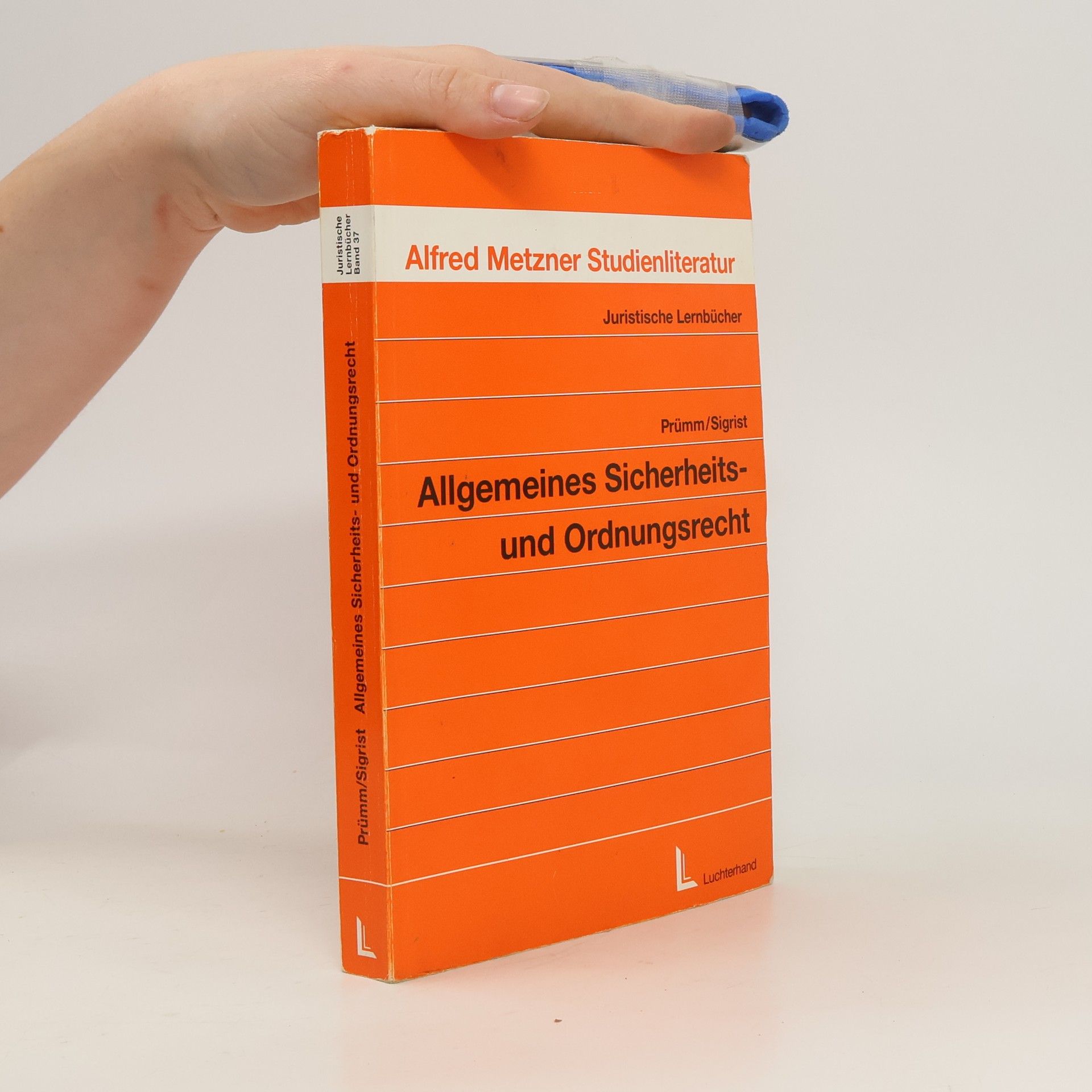 Hans Paul Prümm Allgemeines Sicherheits- und Ordnungsrecht