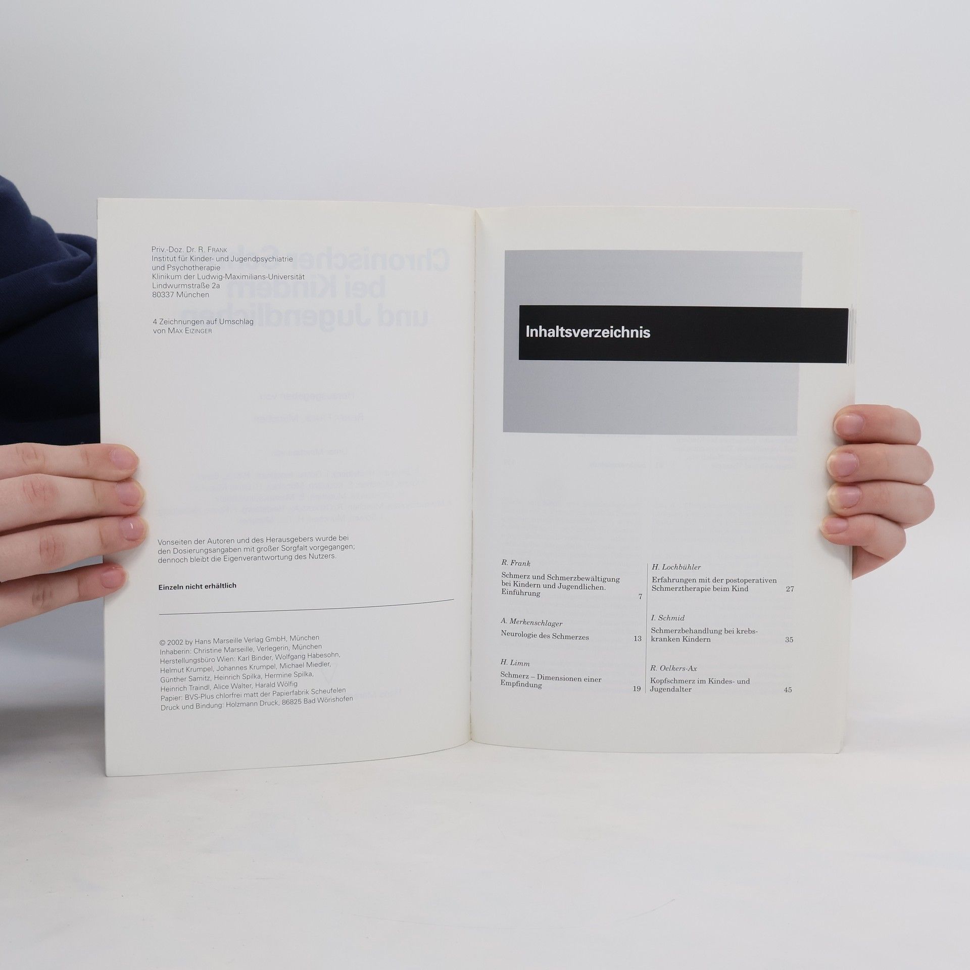 Reiner Frank Chronischer Schmerz bei Kindern und Jugendlichen