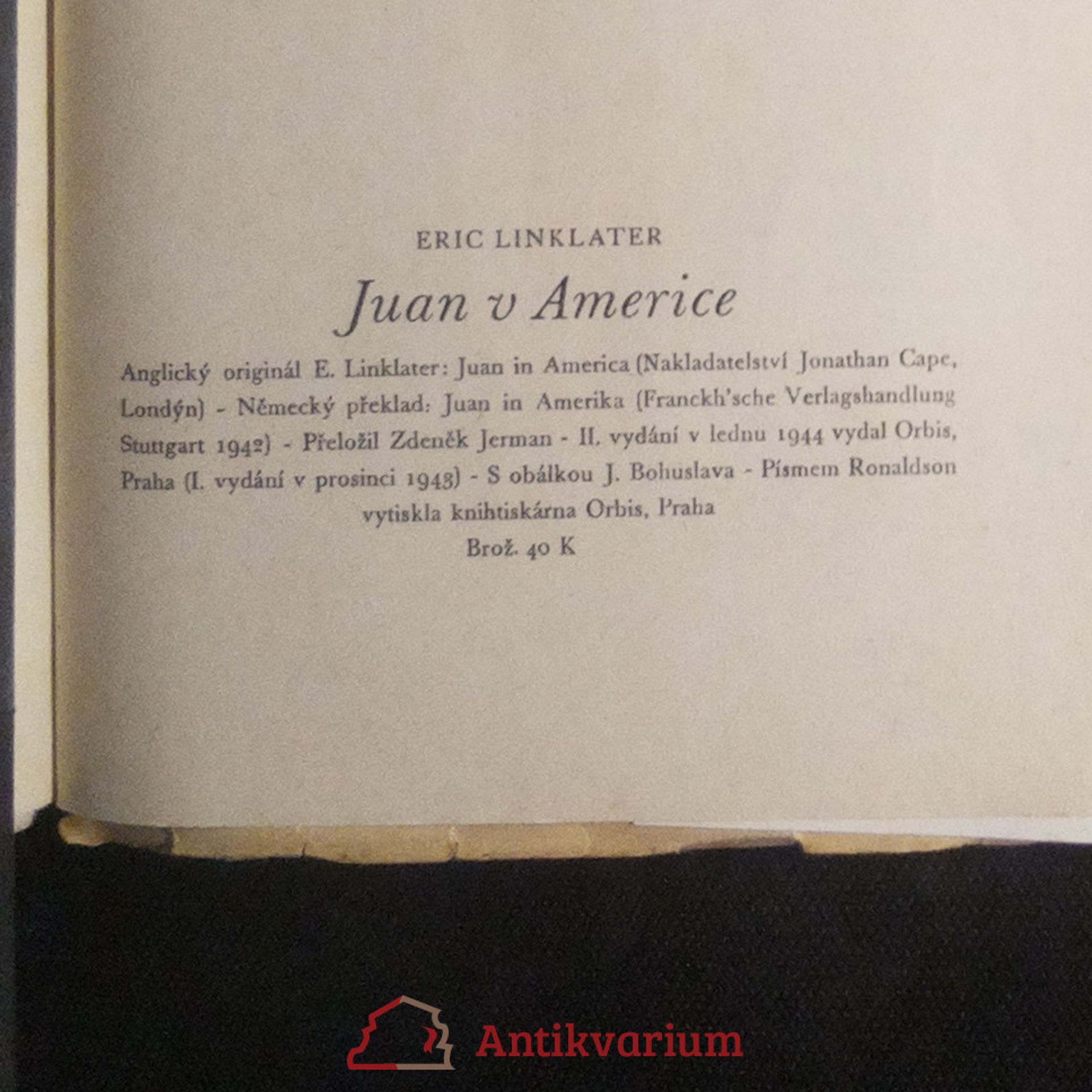 Eric Linklater Juan v Americe