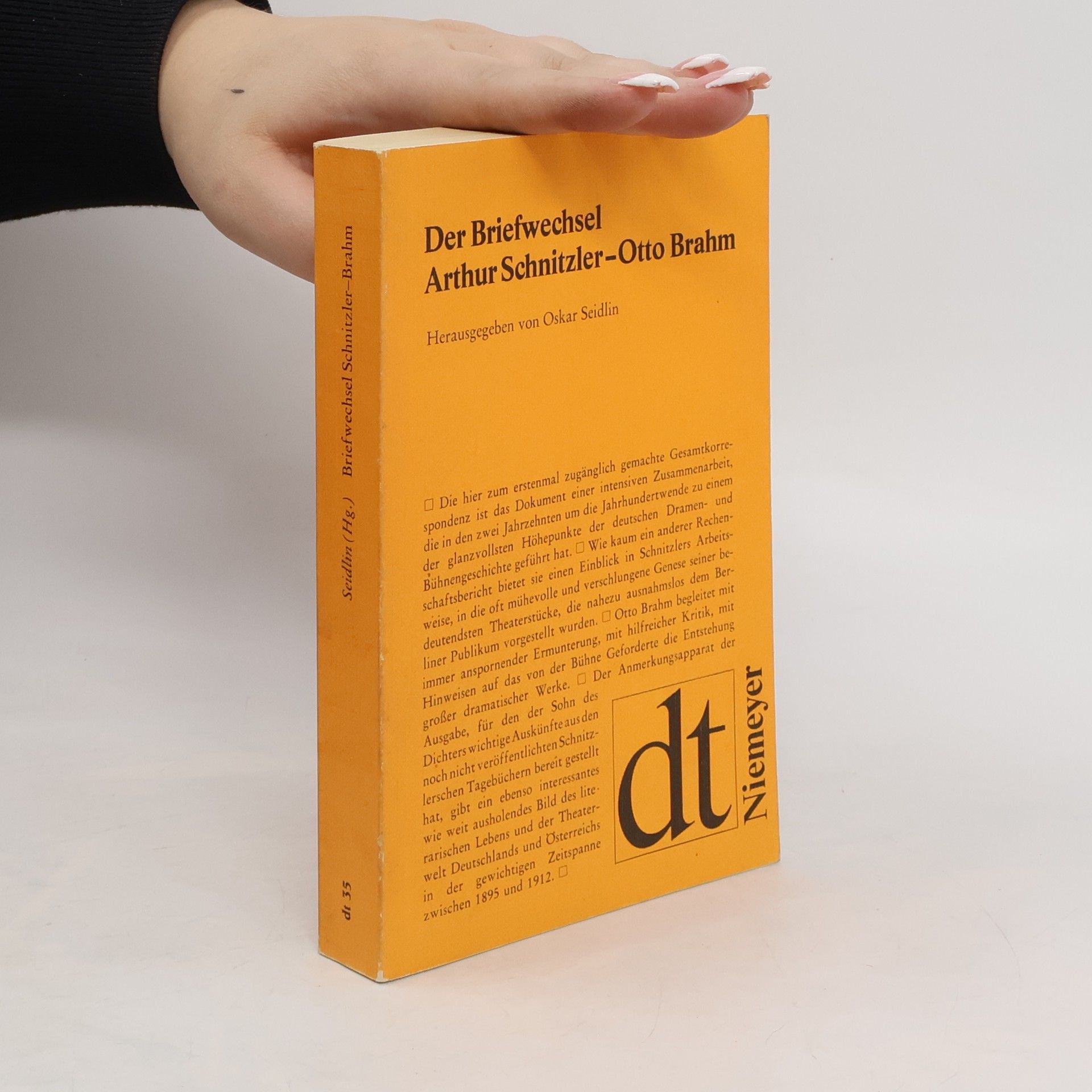 Arthur Schnitzler Der Briefwechsel Arthur Schnitzler, Otto Brahm