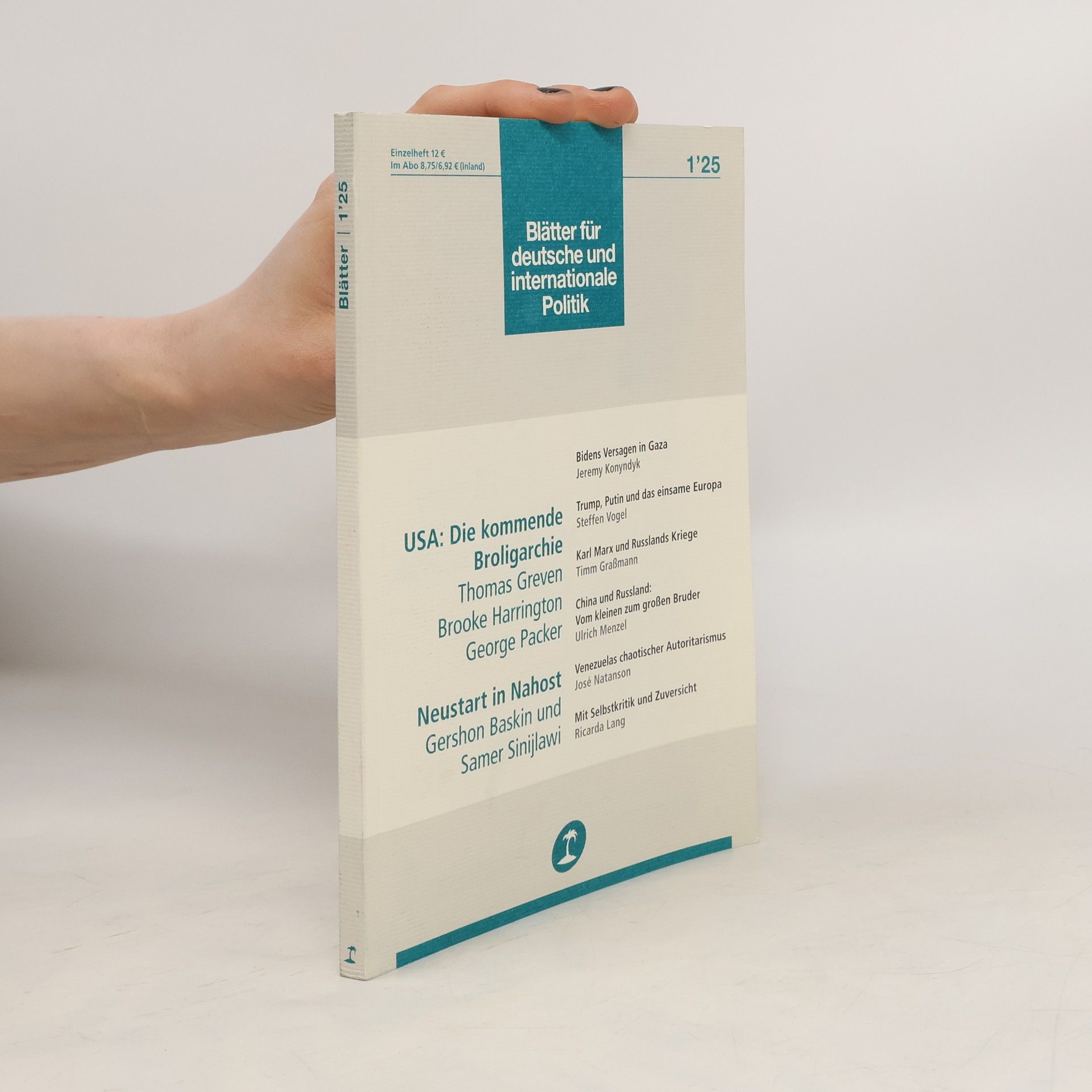 Collectif d'auteurs Blätter für deutsche und internationale Politik 1/2025
