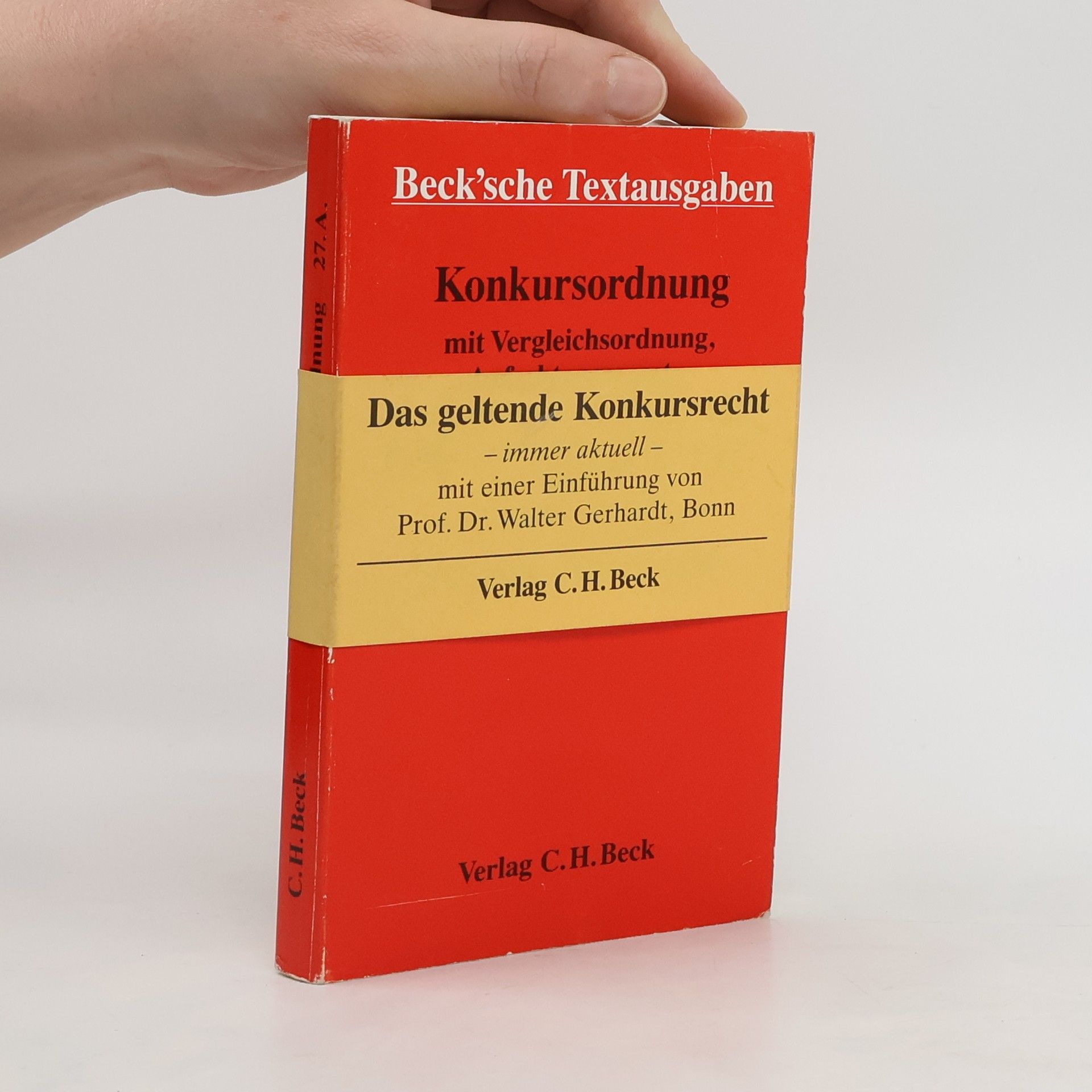 Walter Gerhardt Konkursordnung