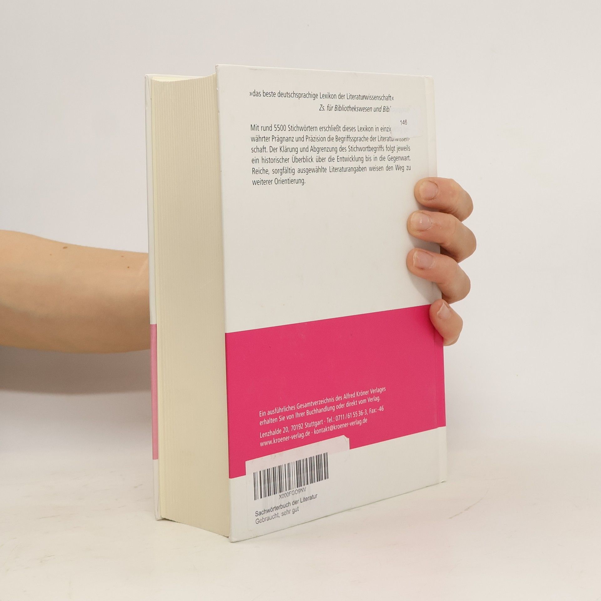 Gero von Wilpert Sachwörterbuch der Literatur