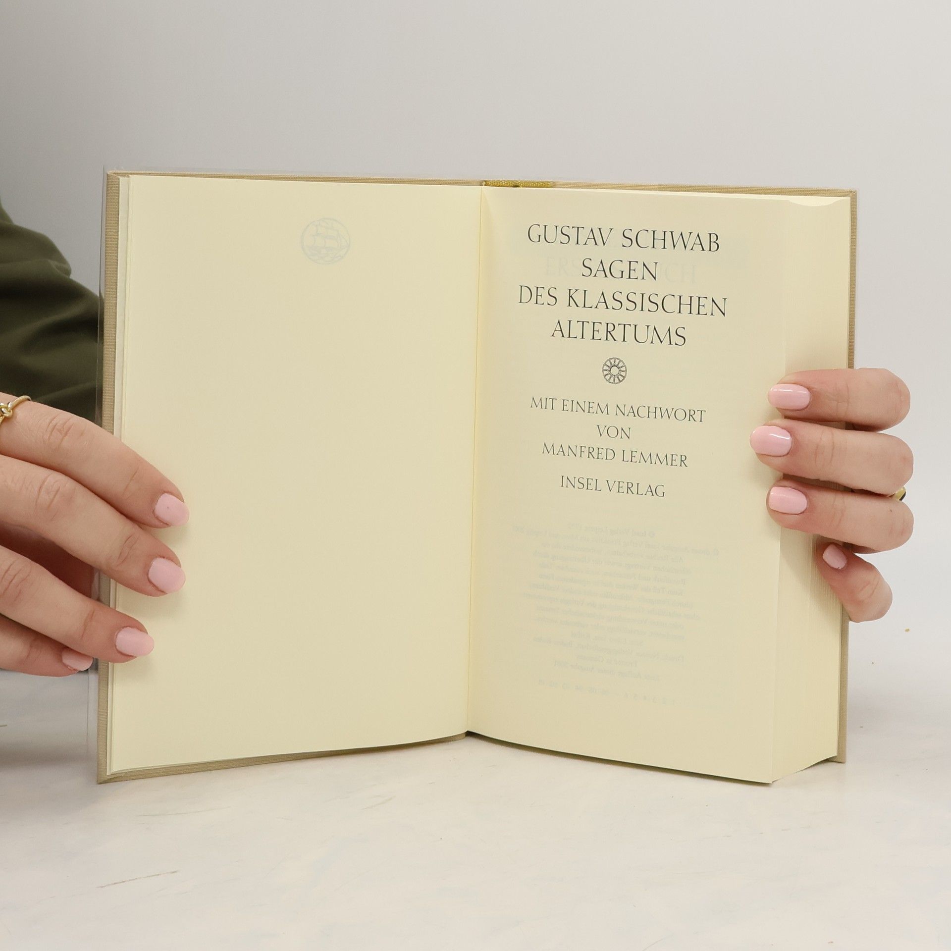 Gustav Schwab Sagen des klassischen Altertums
