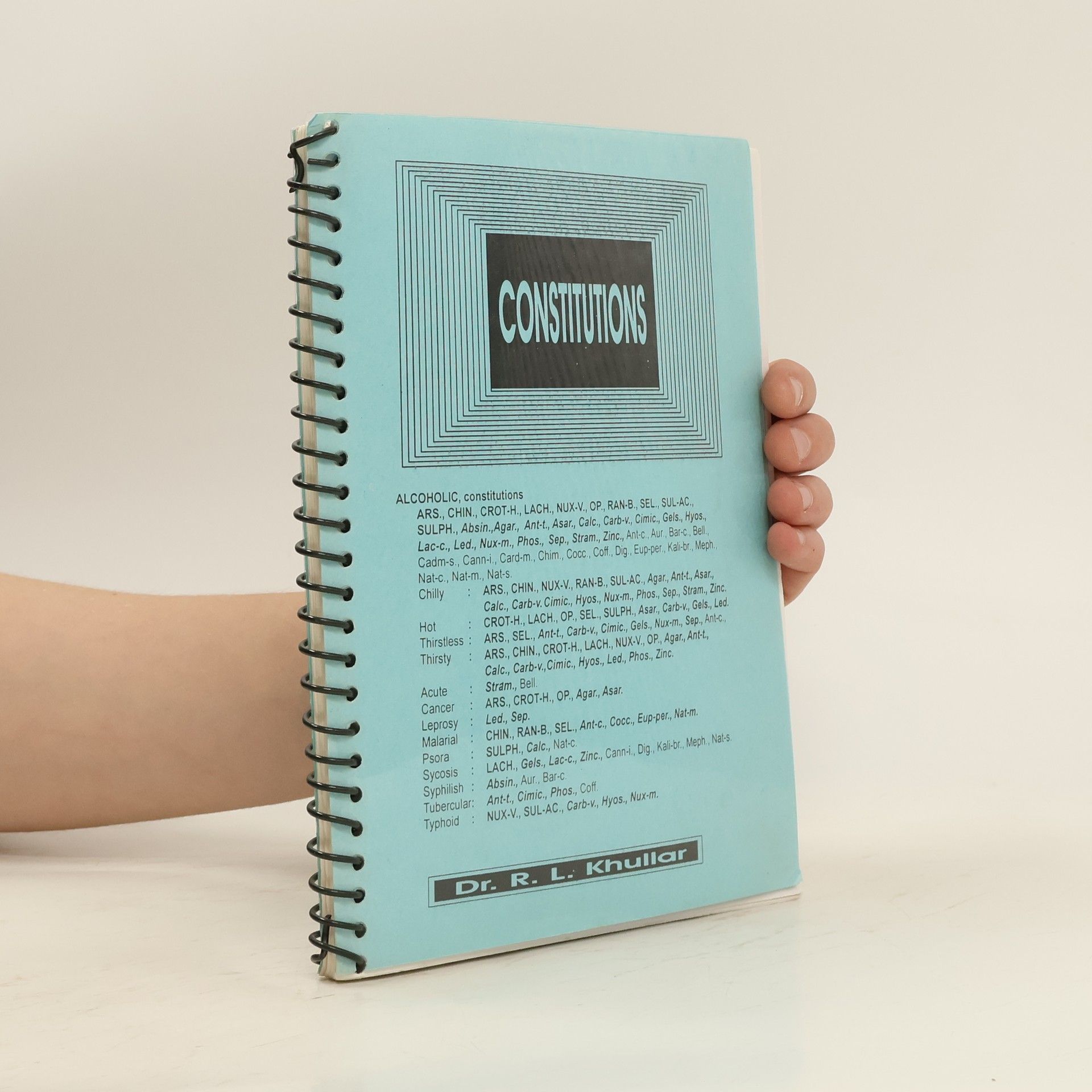 Dr. R. L. Khullar Constitutions
