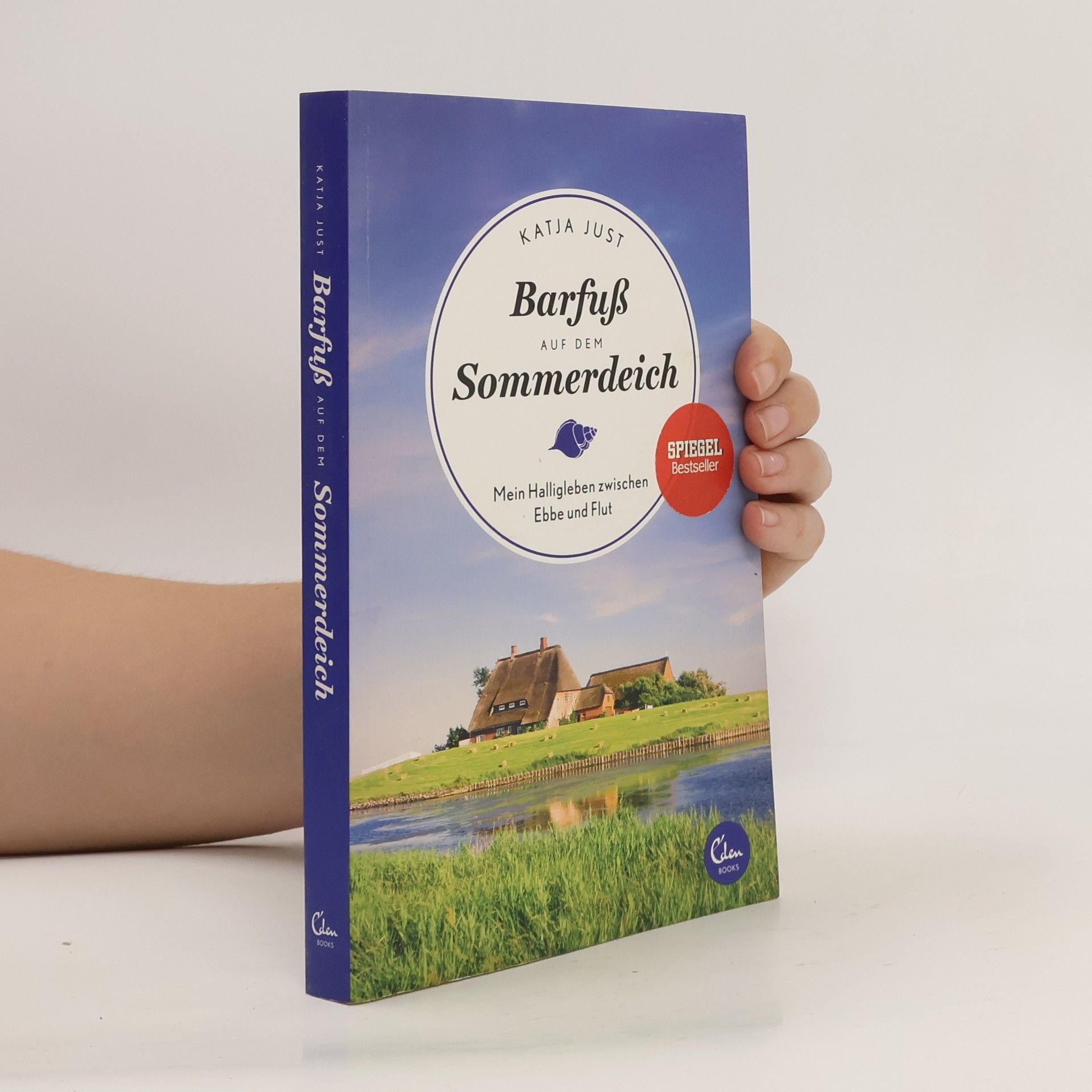 Katja Just Barfuß auf dem Sommerdeich