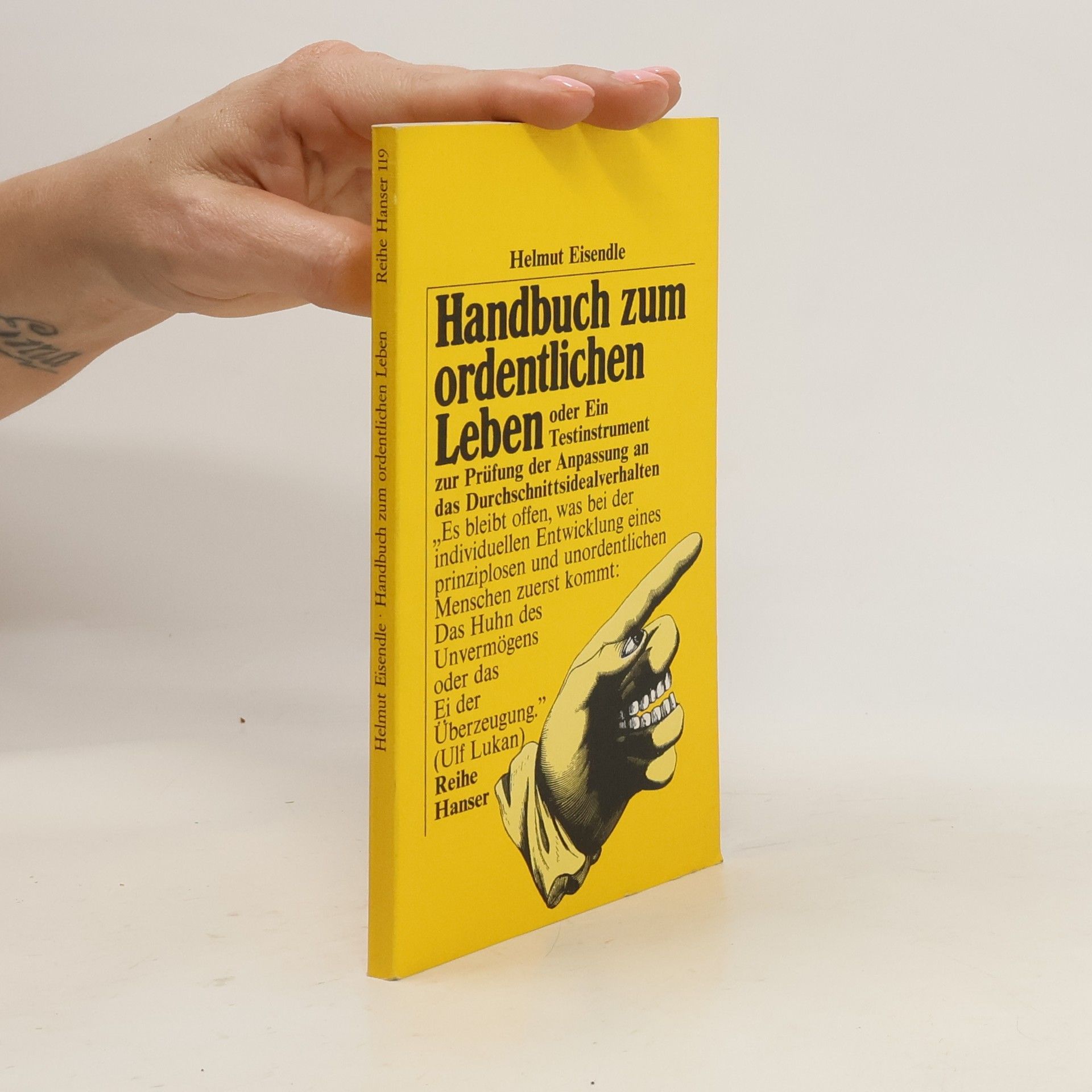 Helmut Eisendle Handbuch zum ordentlichen Leben