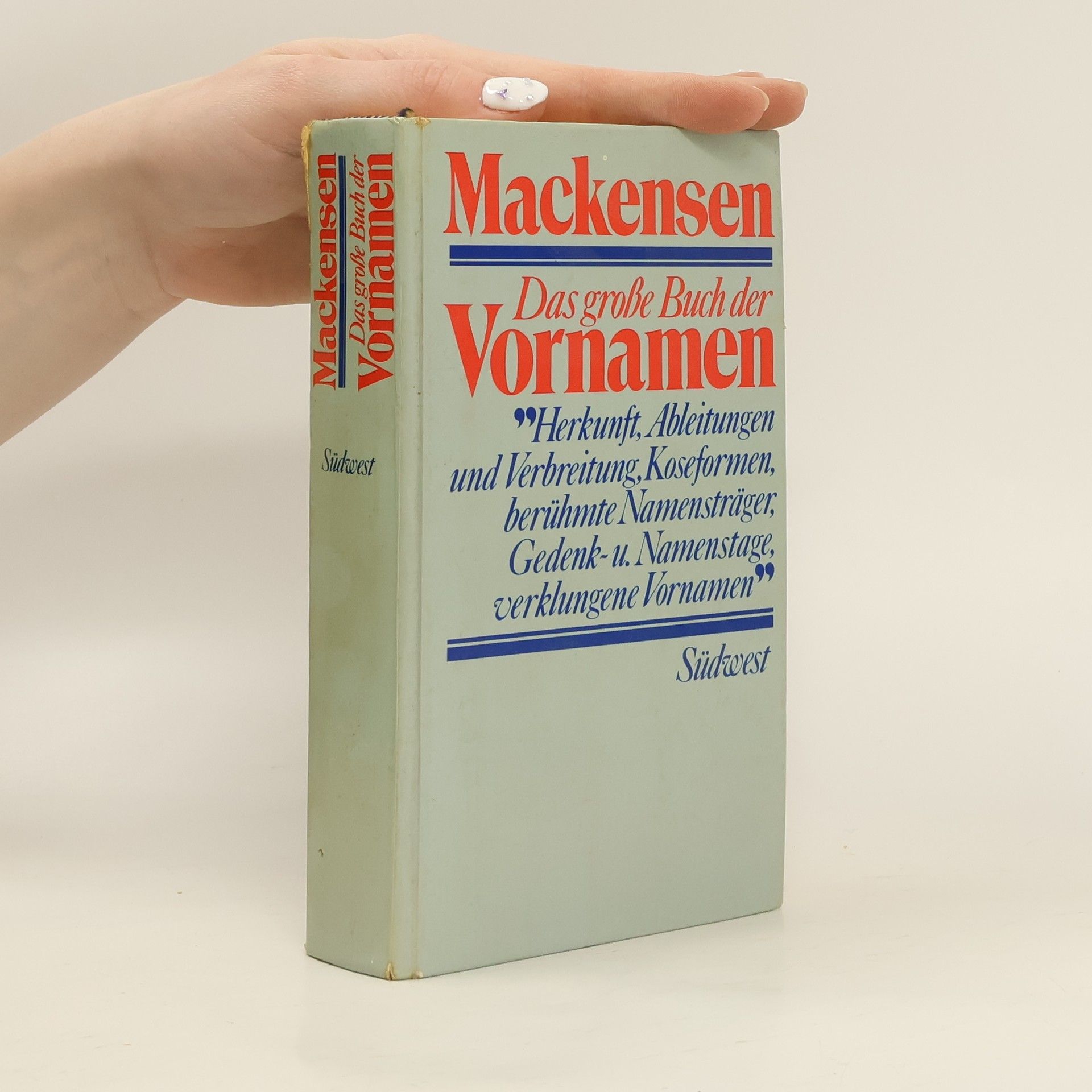 Lutz Mackensen Das grosse Buch der Vornamen
