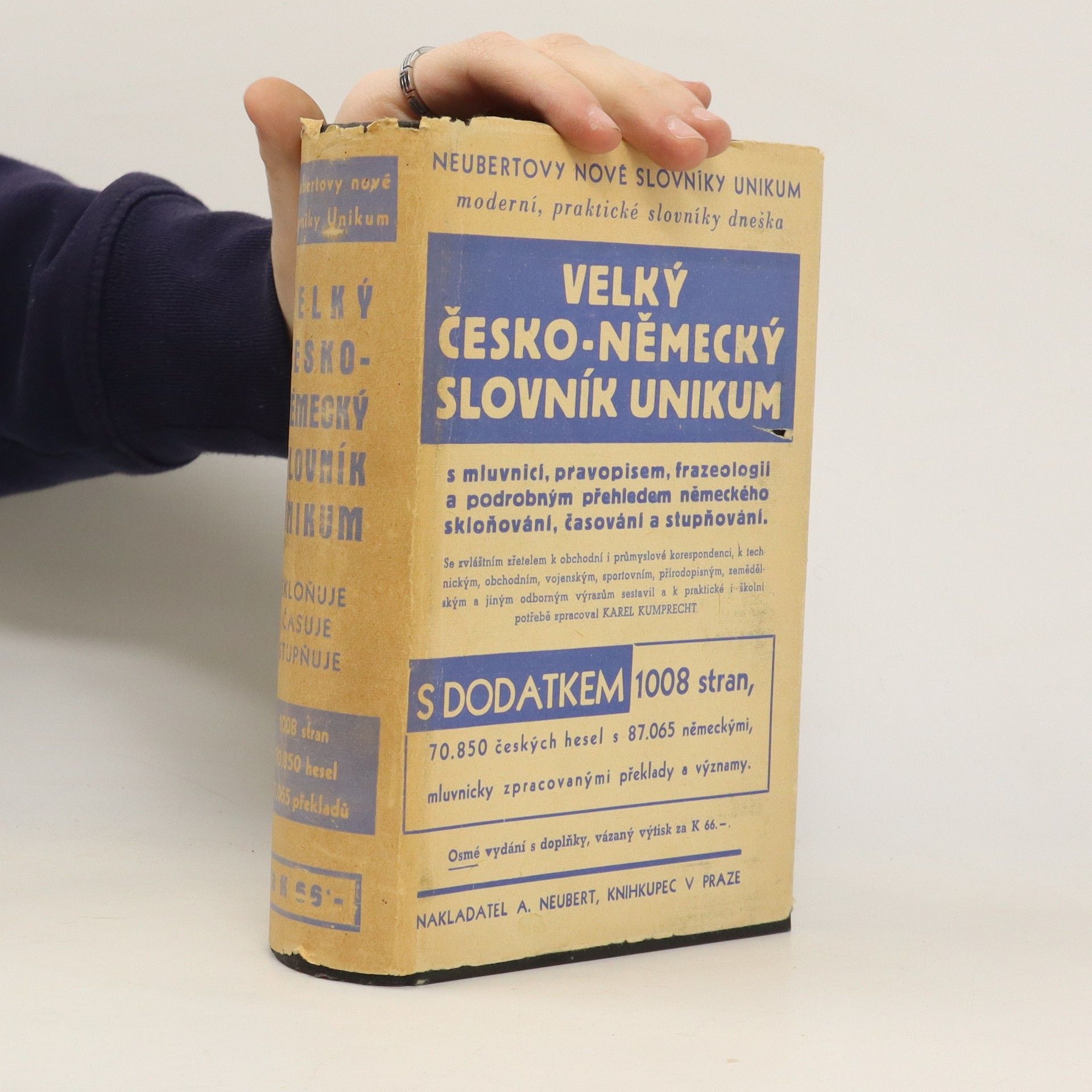 Karel Kumprecht Velký česko-německý slovník unikum