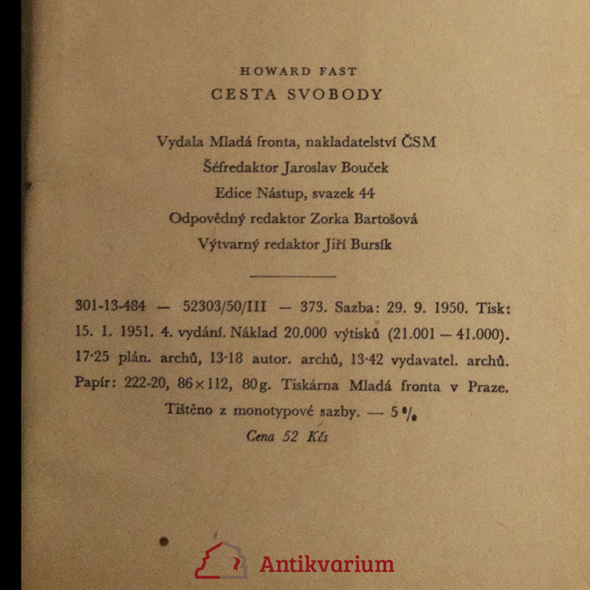 Howard Fast Cesta svobody