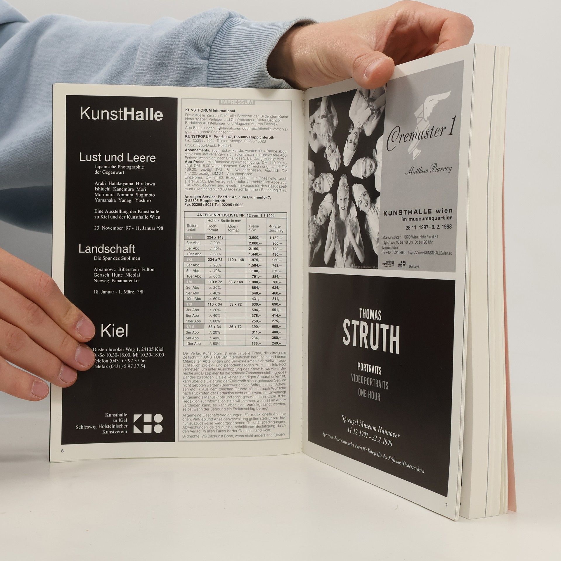 kolektiv Kunstforum 139. Dezember 97 - März 1998