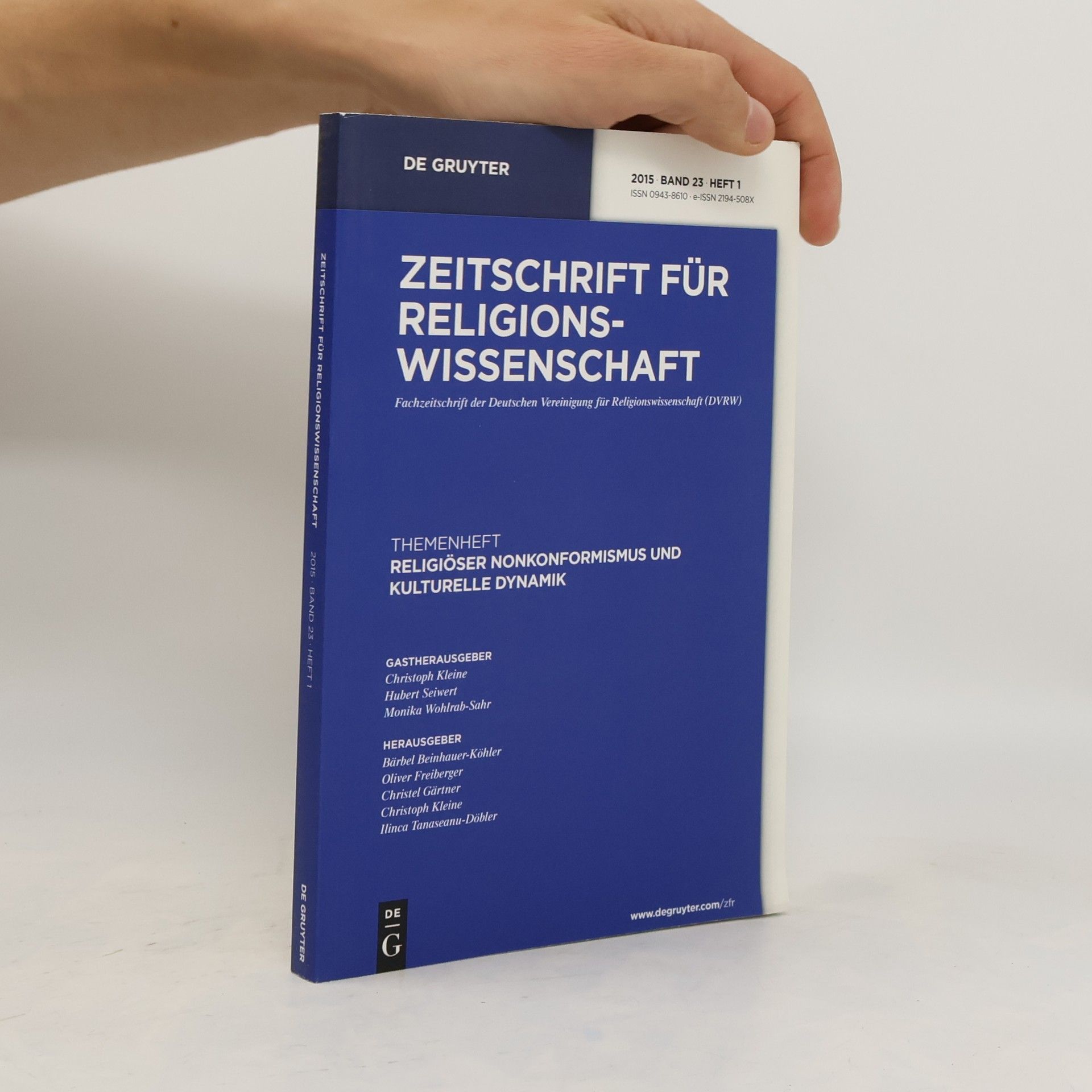 kolektiv Zeitschrift für Religionswissenschaft Band 23, Heft 1