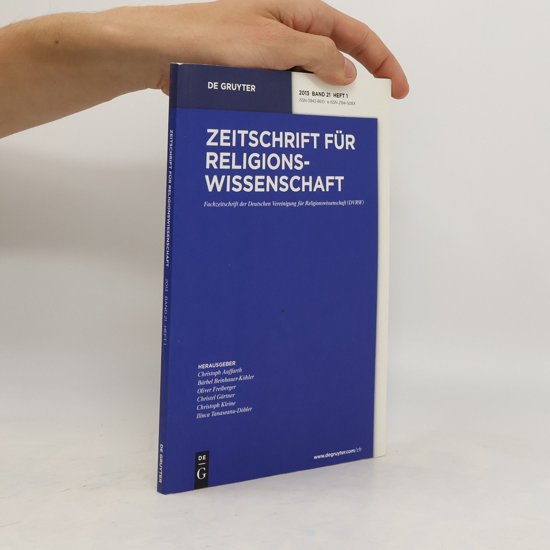 De Gruyter Zeitschrift für Religionswissenschaft Band 21, Heft 1